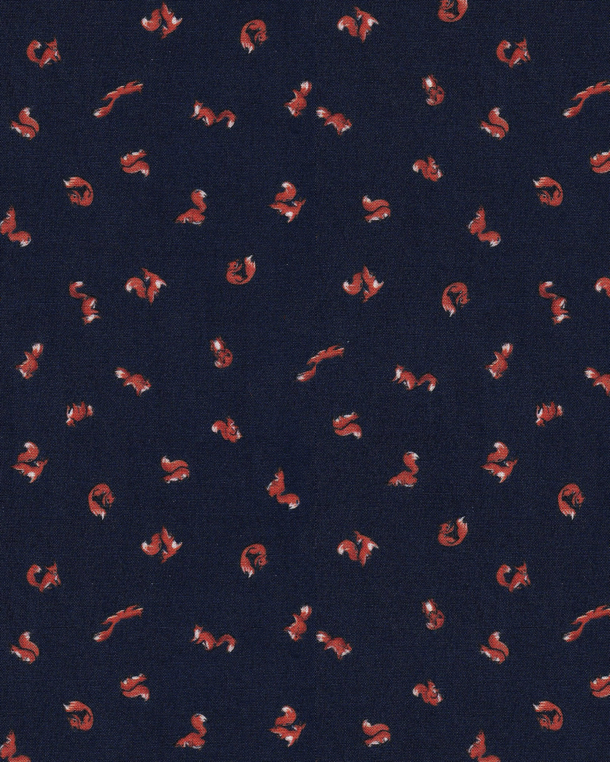 Freizeithemd mit Füchsen und Eichhörnchen Print in Blau (Art. 2740-C)