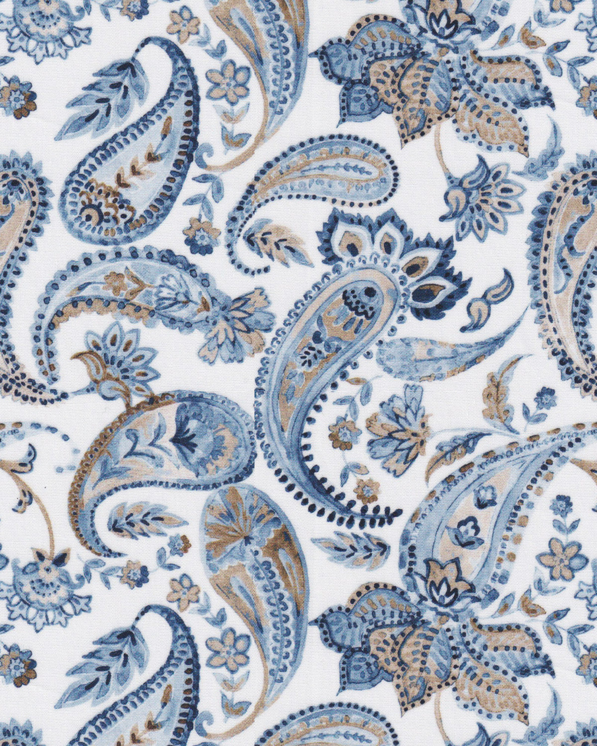 Freizeithemd Langarm mit Paisley-Muster in Blau/Braun (2802-C)