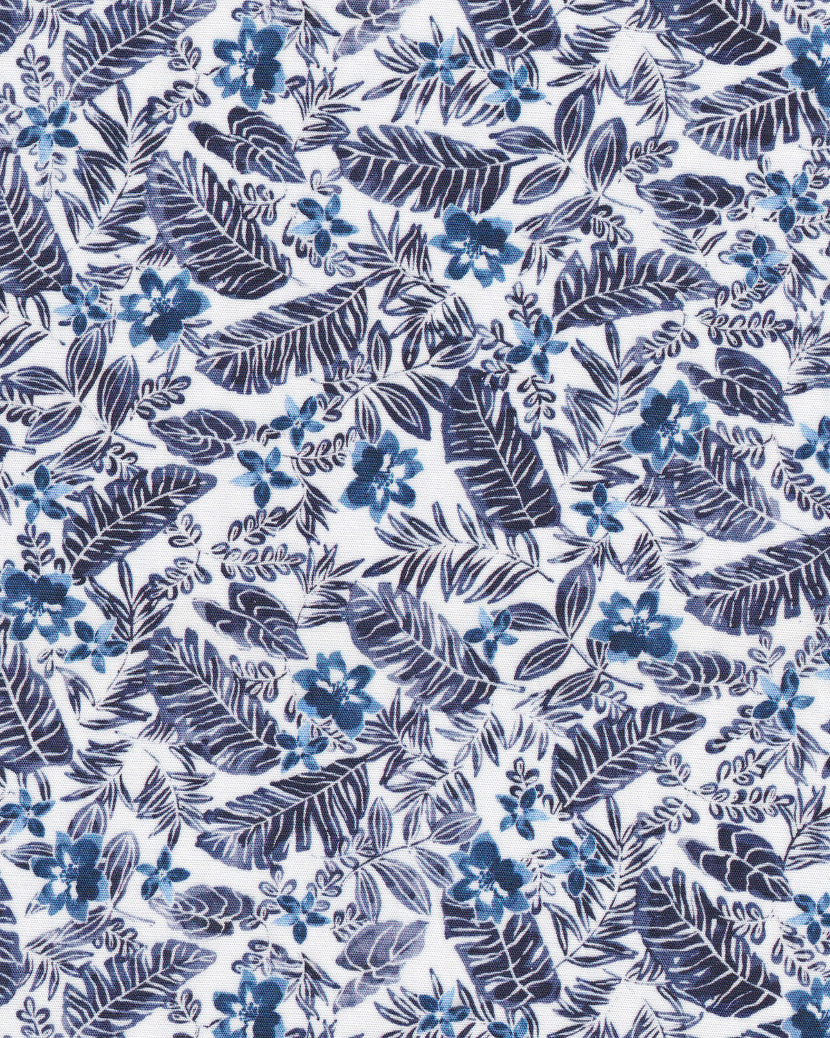 Chemise décontractée à manches courtes avec imprimé estival bleu foncé (2822-C-KA)