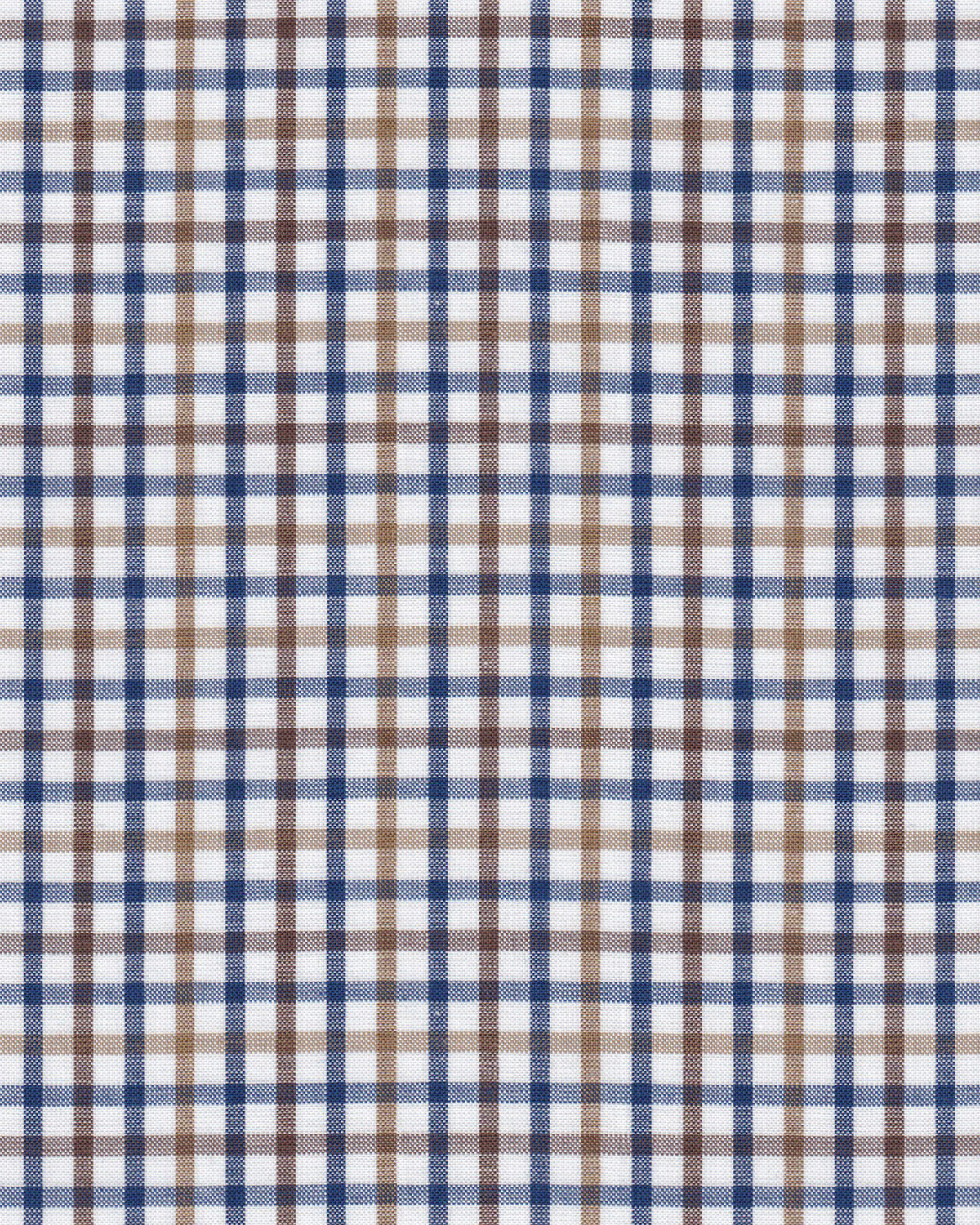 Chemise à manches courtes à carreaux bleu/beige/marron (2859-C-KA)