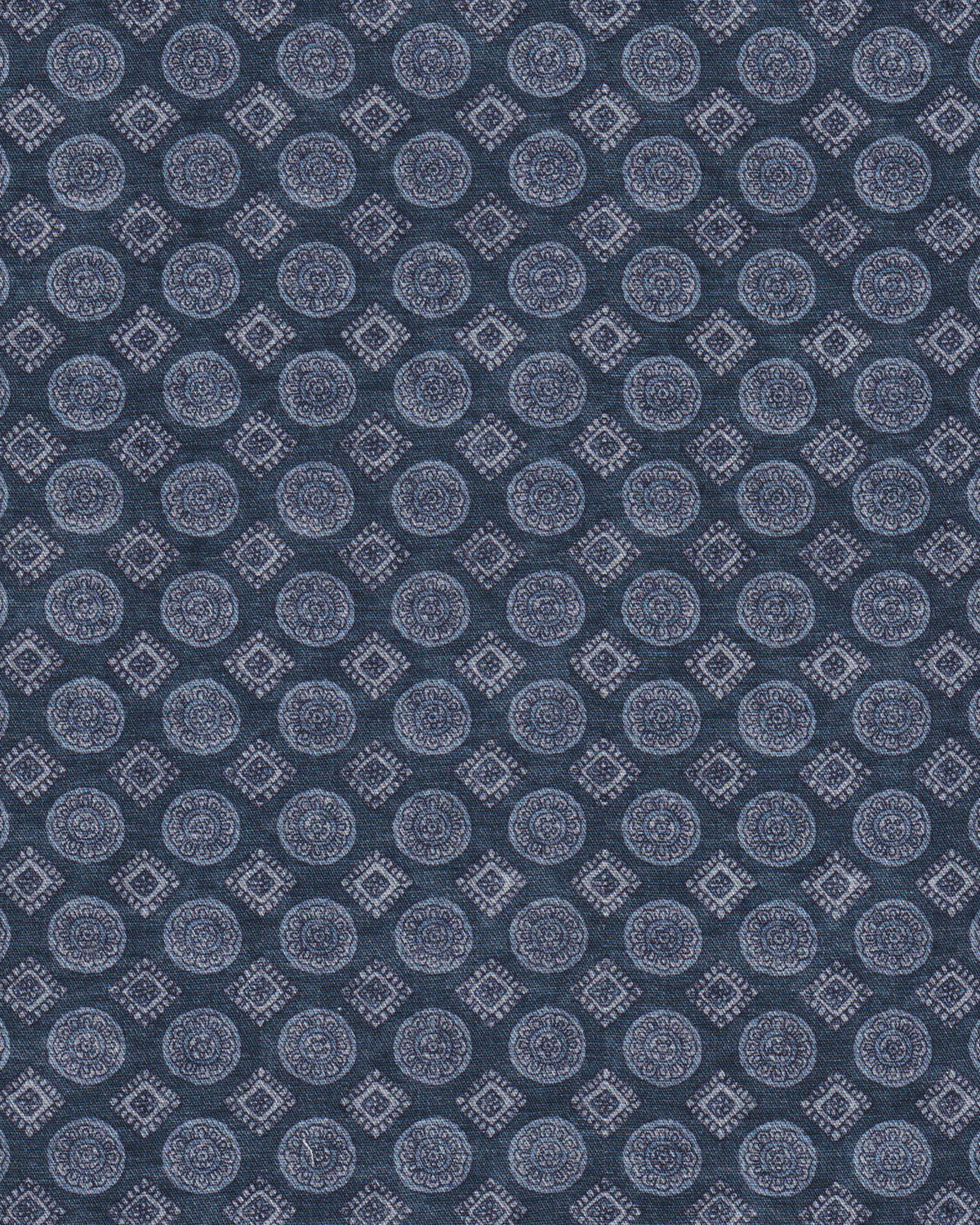 Freizeithemd Langarm mit Grafikprint in Blau (3014-C)