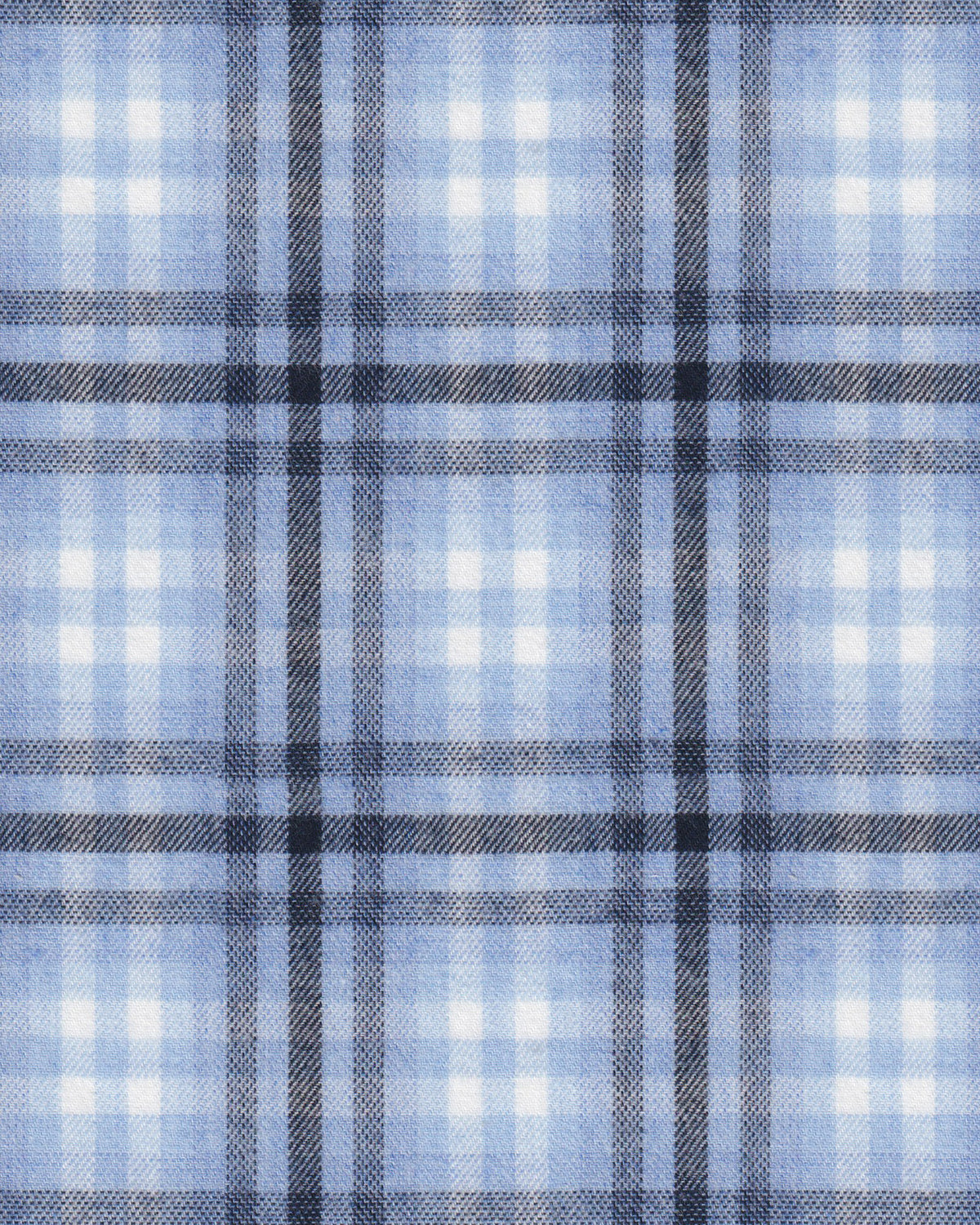 Flannel shirt long sleeve with check pattern light blue (3068-C)