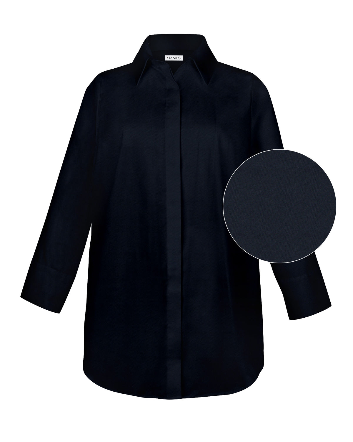 Oversize Bluse BÉRENICE in Dunkelblau (1003D-B)