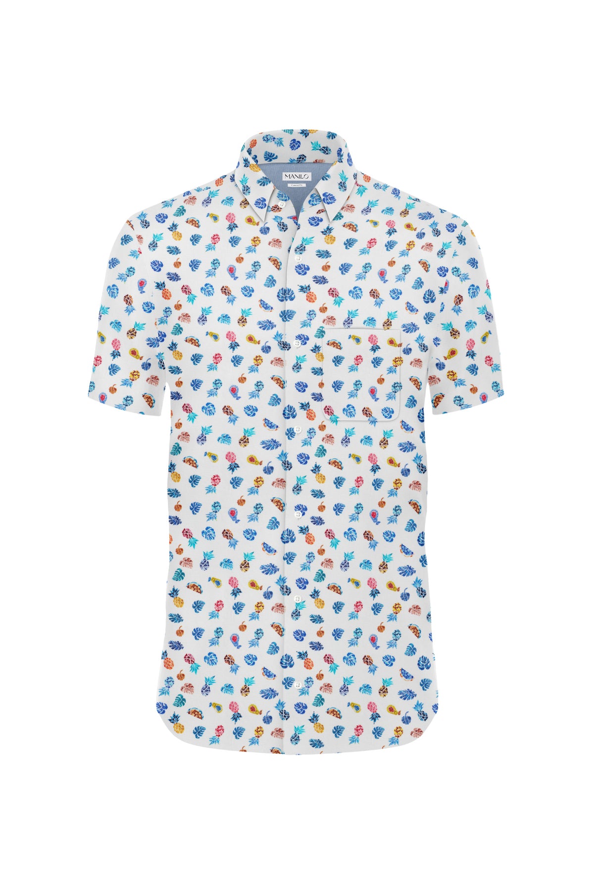 Casual shirt with summery print pattern (item 2223-C-KA)