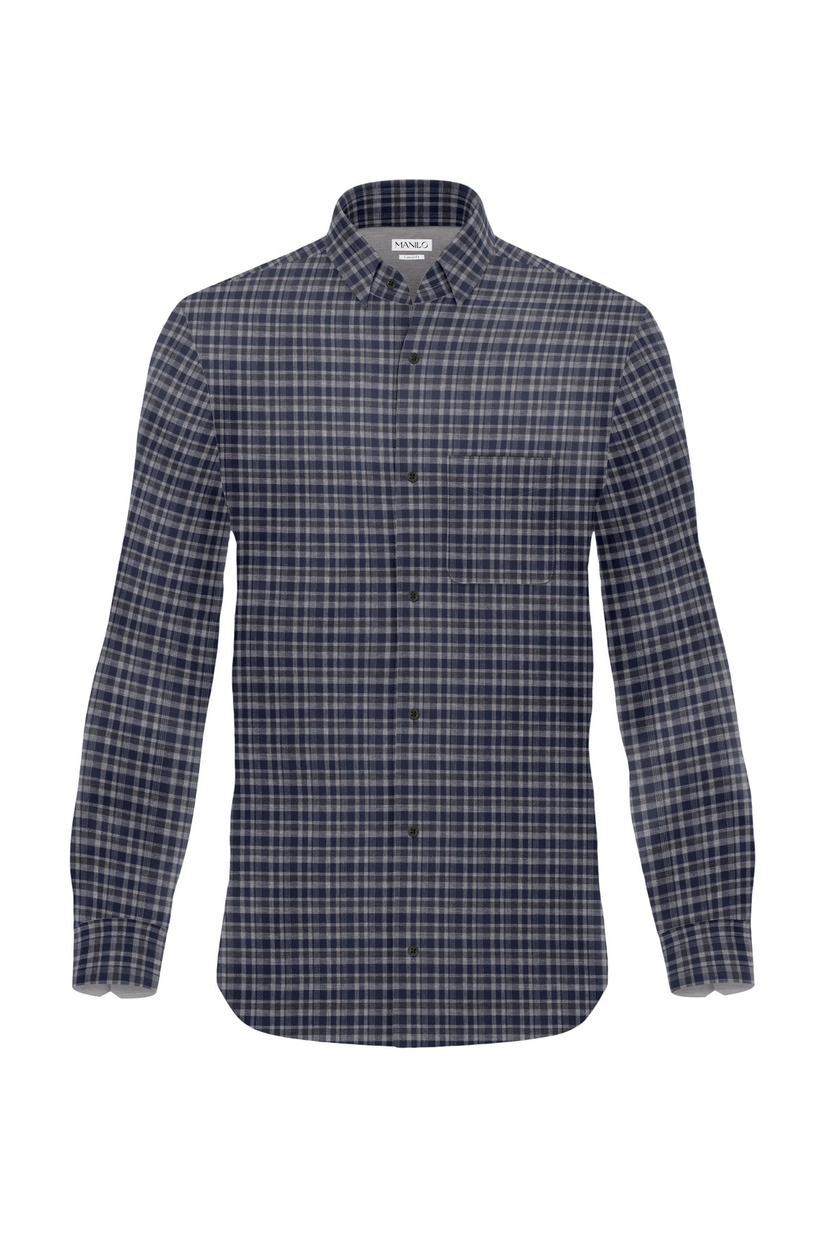 Casual shirt with herringbone pattern (Art. 2405-C)