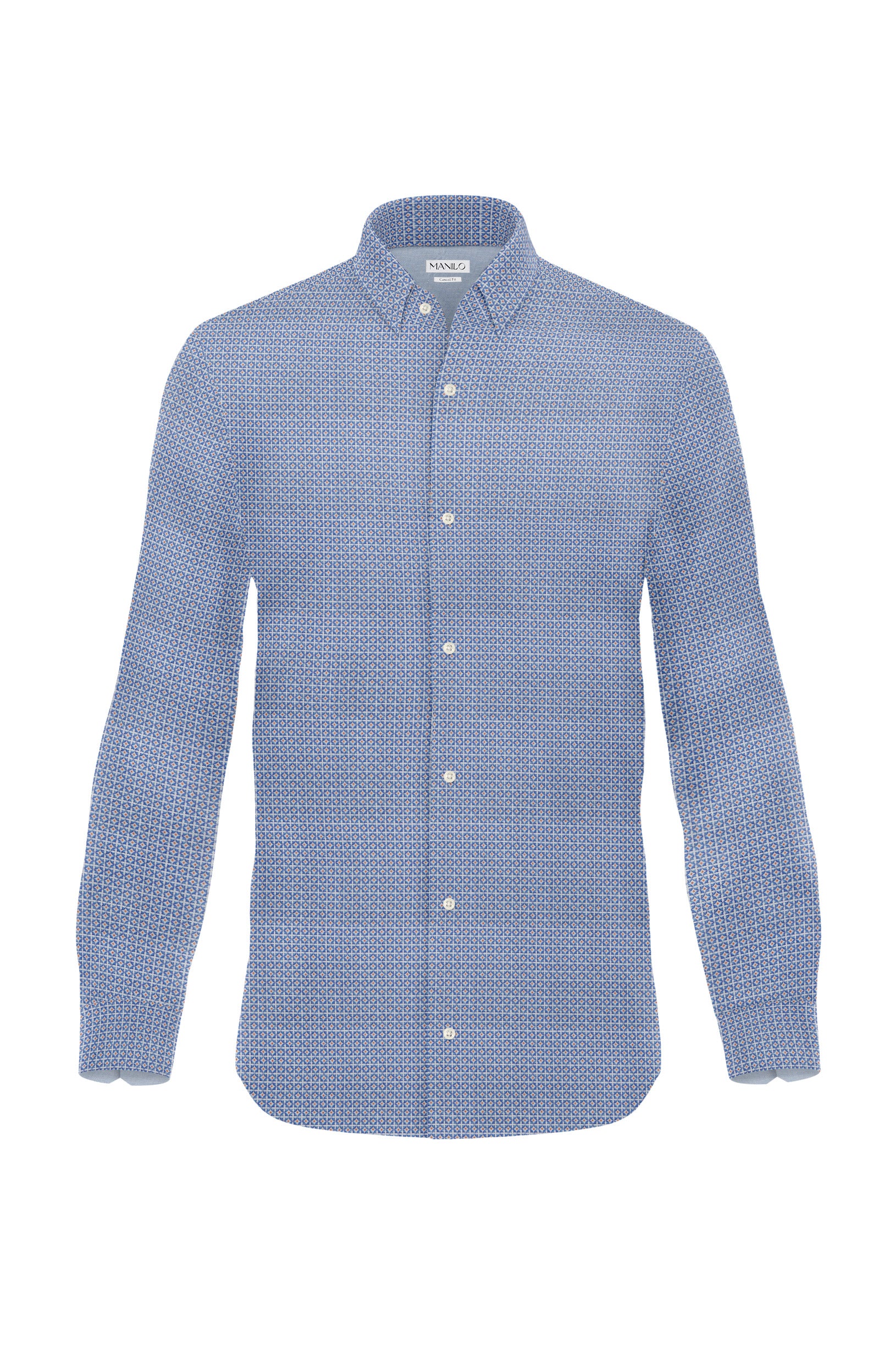 Chemise décontractée avec imprimé graphique bleu (art. 2514-C)