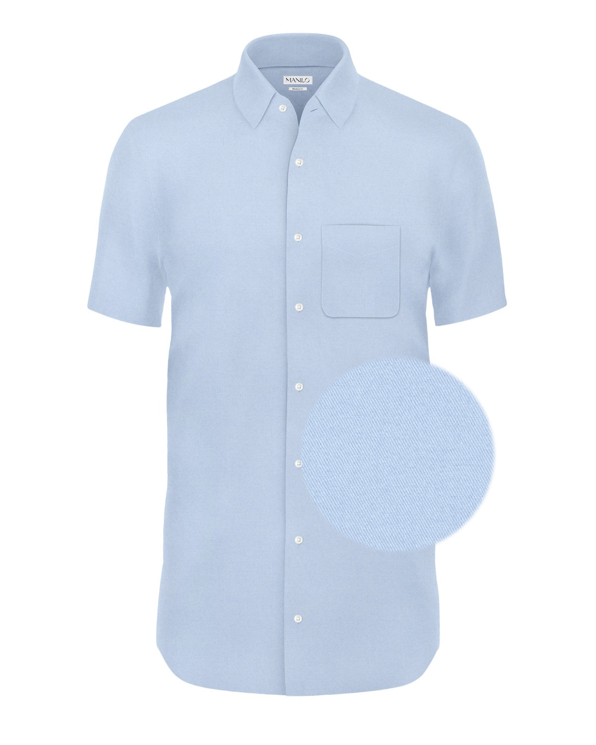 Bügelfreies Businesshemd Hellblau Modern Fit (gerade geschnitten / Art. 1002-M-KA)