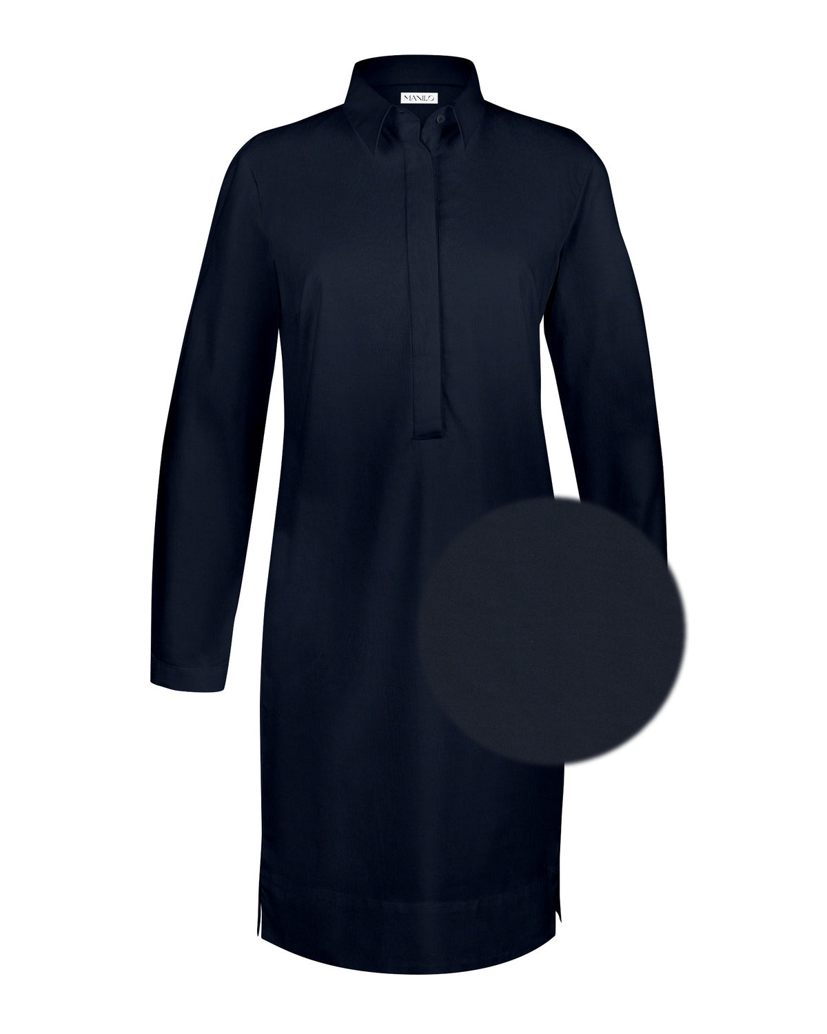 Blouse robe ZOÉ manches longues en bleu foncé (art. 1003D-Z-LA)