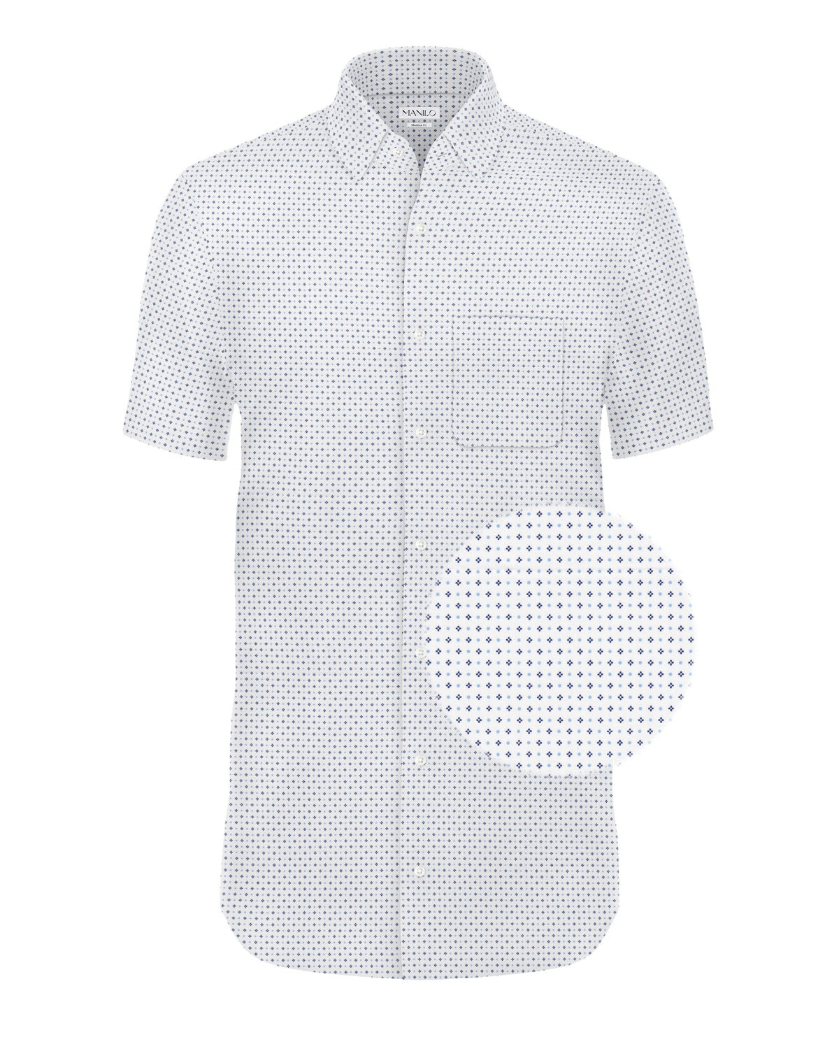 Hochwertiges Businesshemd mit Printmuster Modern Fit (gerade geschnitten / Art. 1161-M-KA)