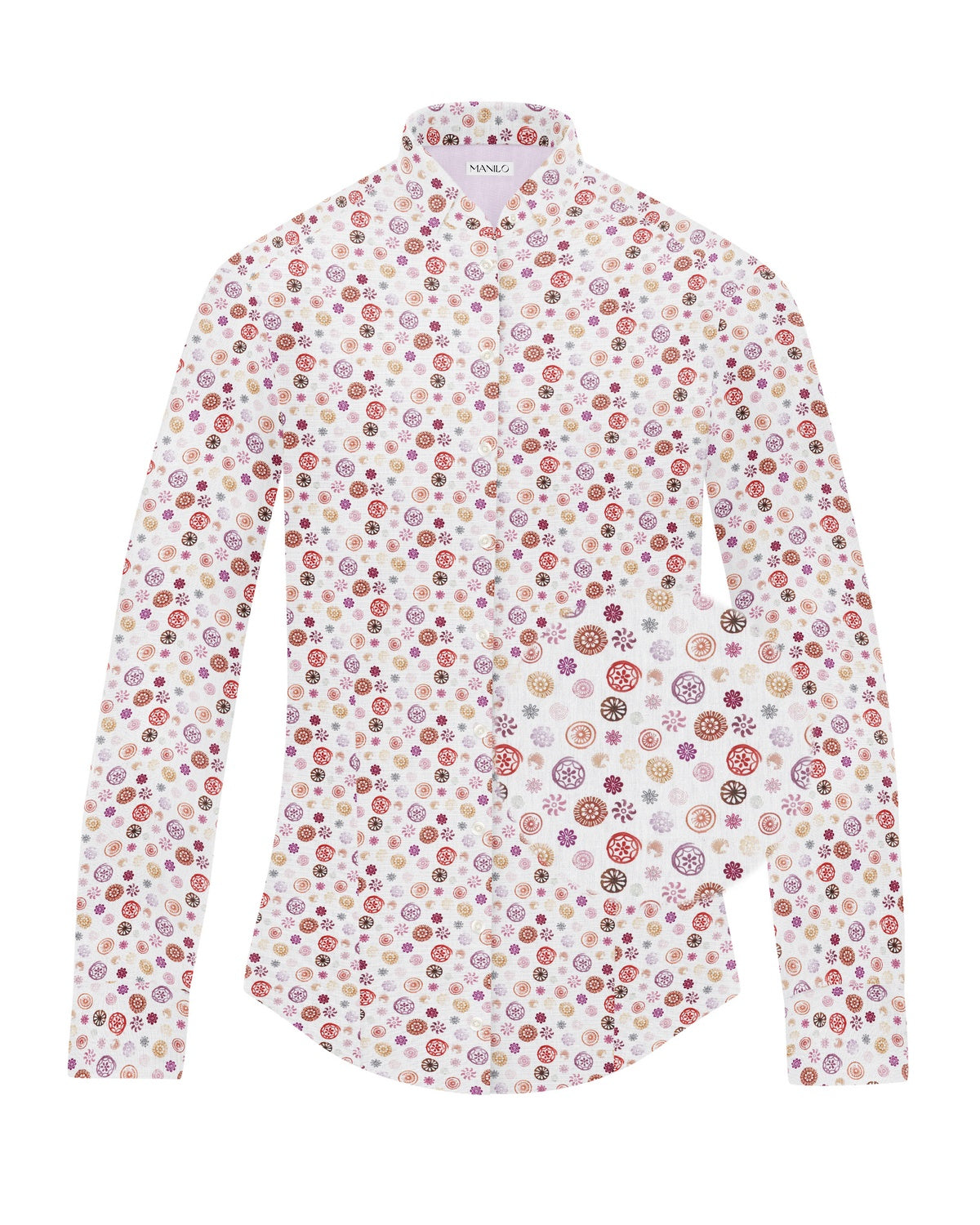 Stretch-Bluse SOPHIE mit farbigem Blumenprint (Art. 2124D-S)