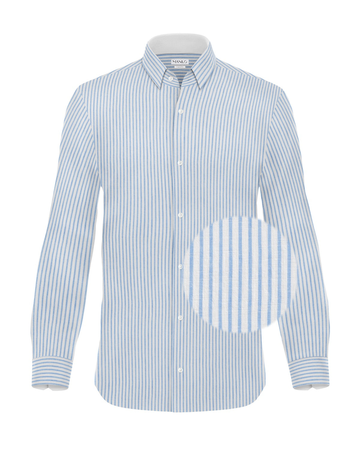 Linen shirt with stripes in light blue (Art. 2262-C)