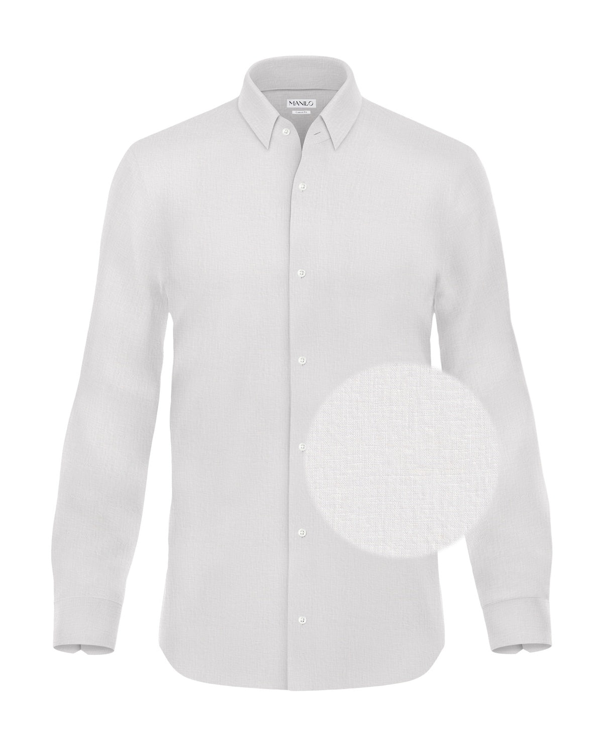 Chemise en lin à manches longues en blanc (art. 2267-C)