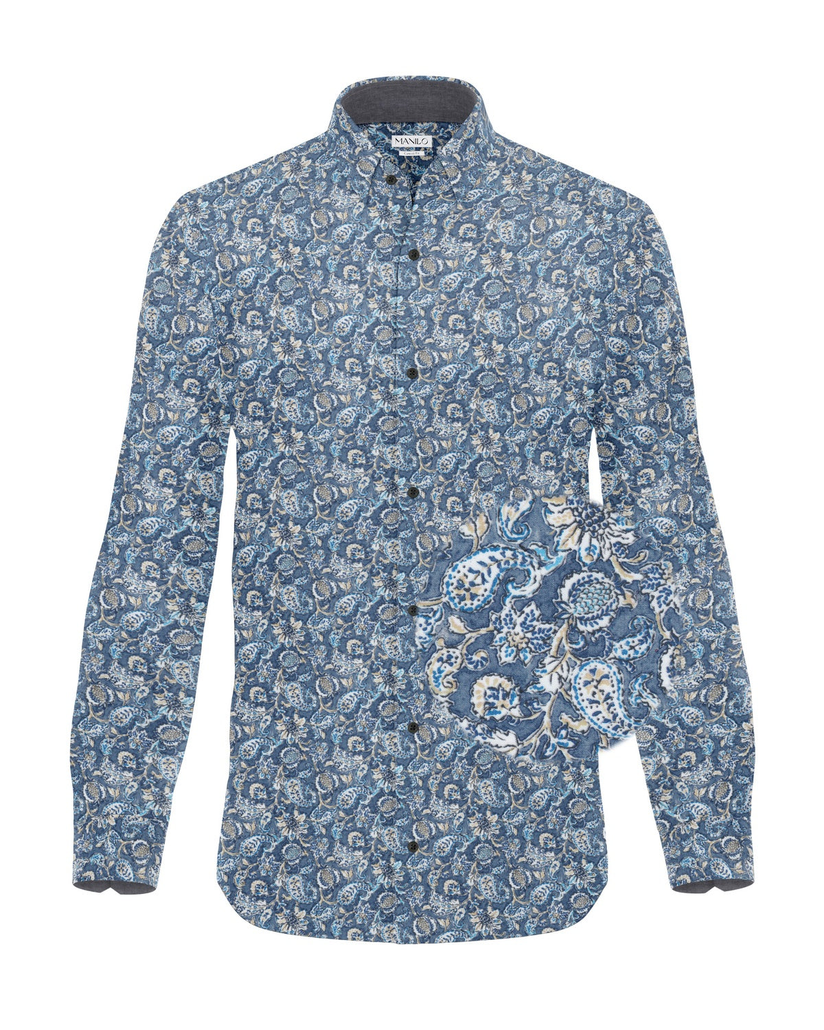 Long-sleeved casual shirt with paisley pattern (Art. 2341-C)