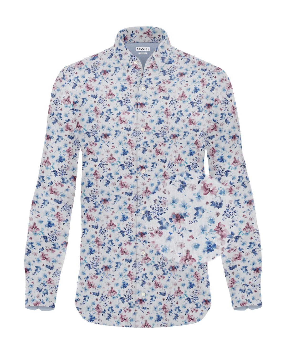 Freizeithemd mit Blumenprint in Rosa (Art. 2503-C)