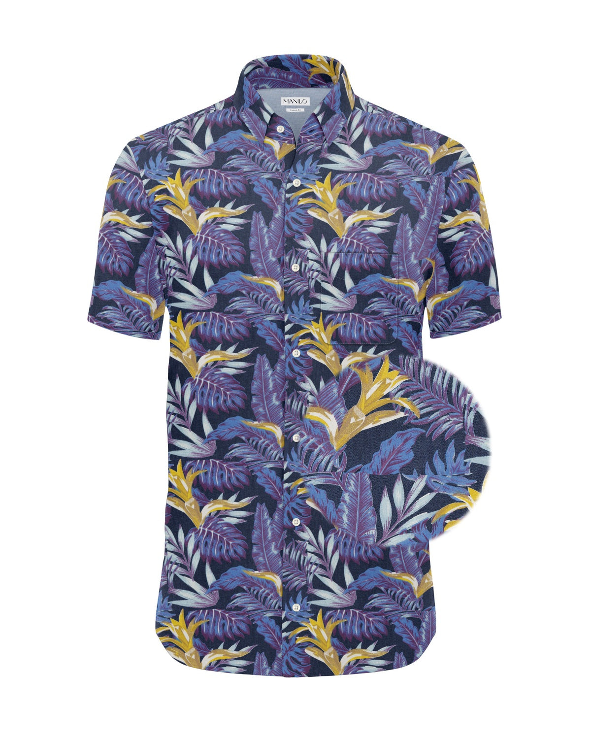 Denimhemd mit Blumenprint (Art. 2507-C-KA)