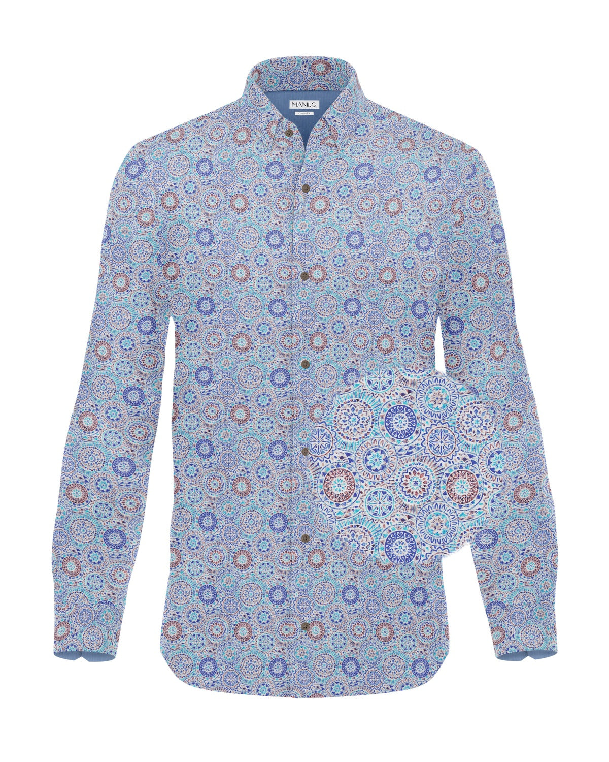 Freizeithemd mit farbigem Grafikprint (Art. 2513-C)