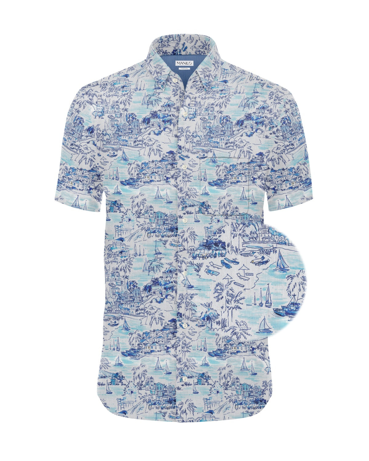 Chemise décontractée avec imprimé Amalfi (art. 2529-C-KA)