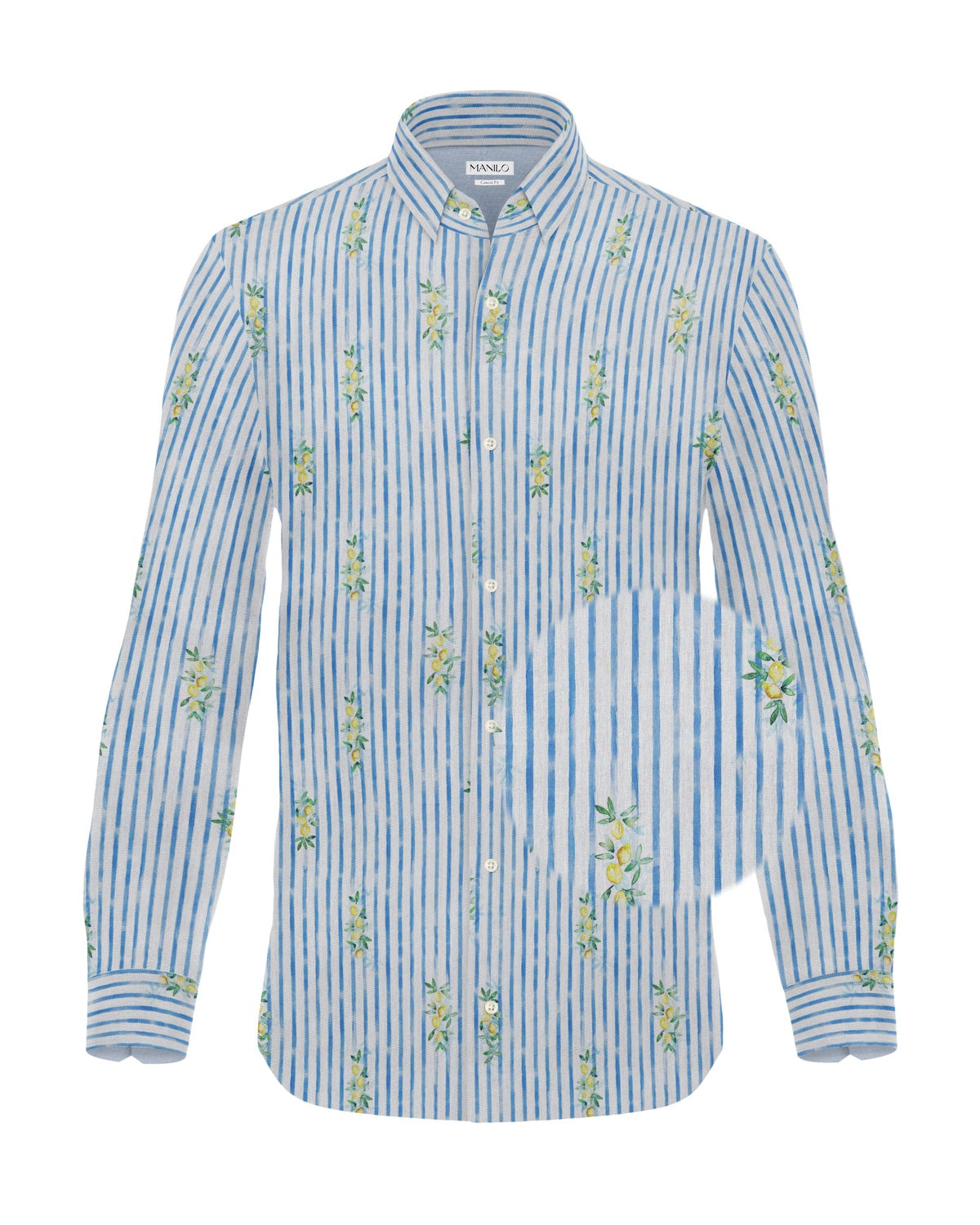 Freizeithemd mit Zitronen-Print (Art. 2530-C)