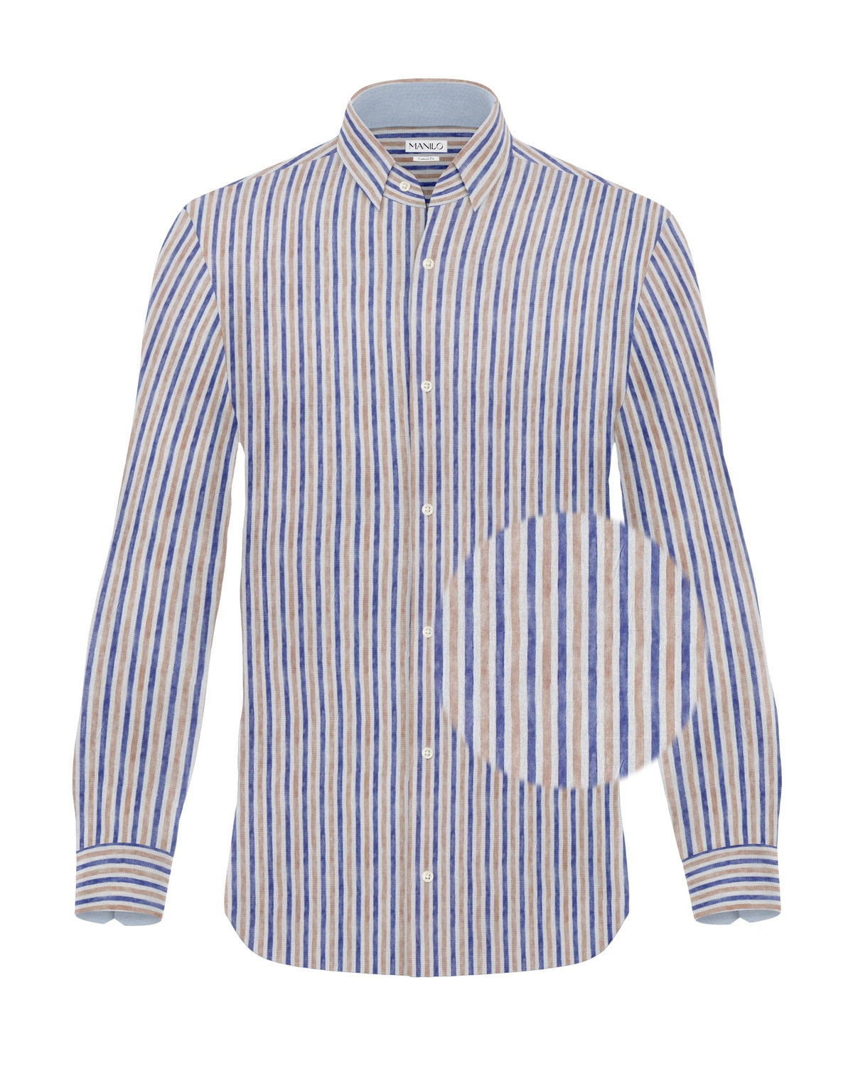 Freizeithemd mit Streifen in Beige (Art. 2556-C)