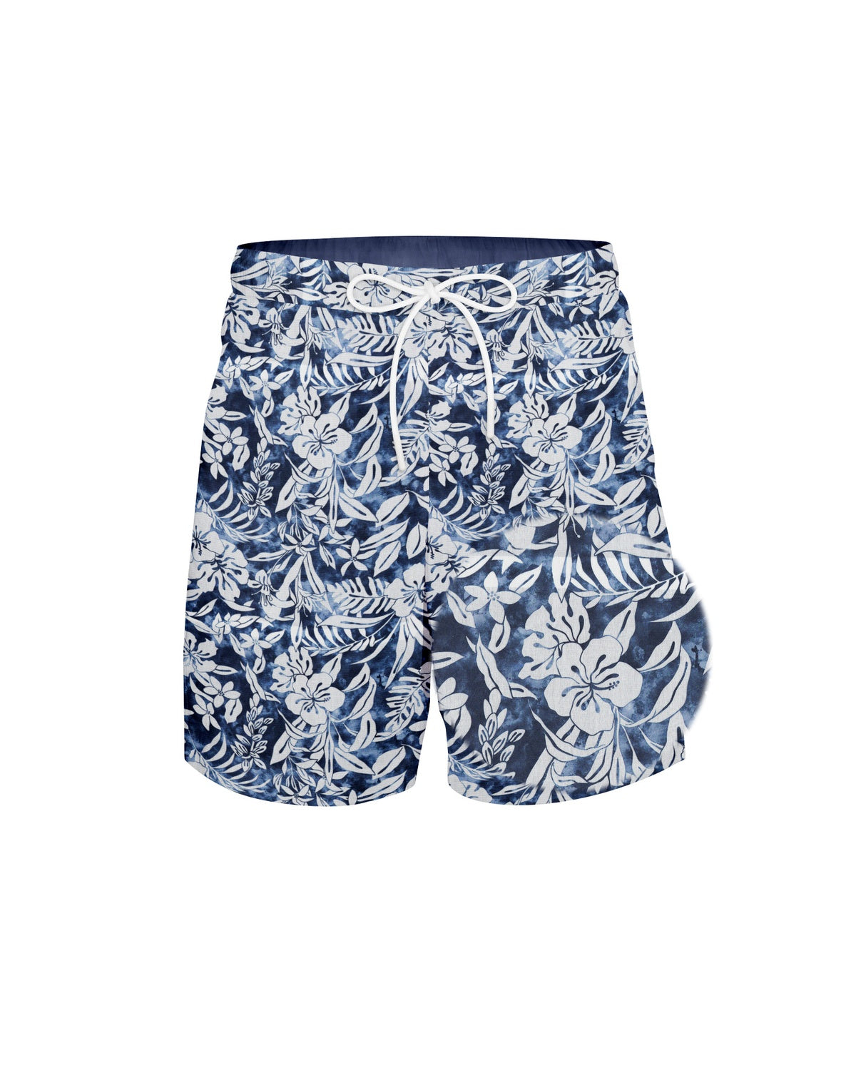 Hawaii-Shorts mit Blumenprint in Dunkelblau (Art. 2621-SH)