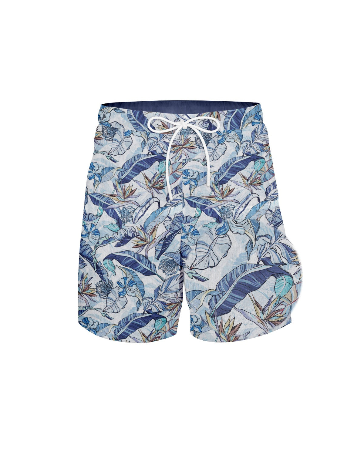 Short hawaïen avec imprimé floral en bleu (art. 2622-SH)