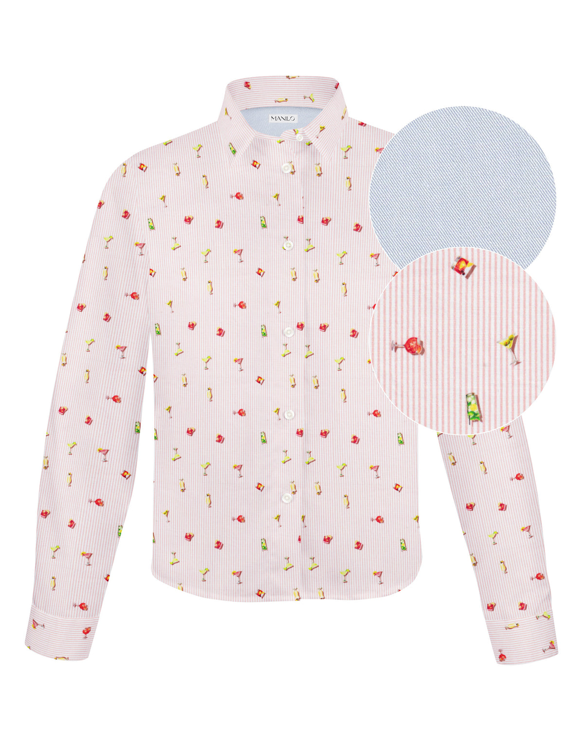 Blouse GABRIELLE de Boxy avec imprimé cocktail en orange (2336D-G)