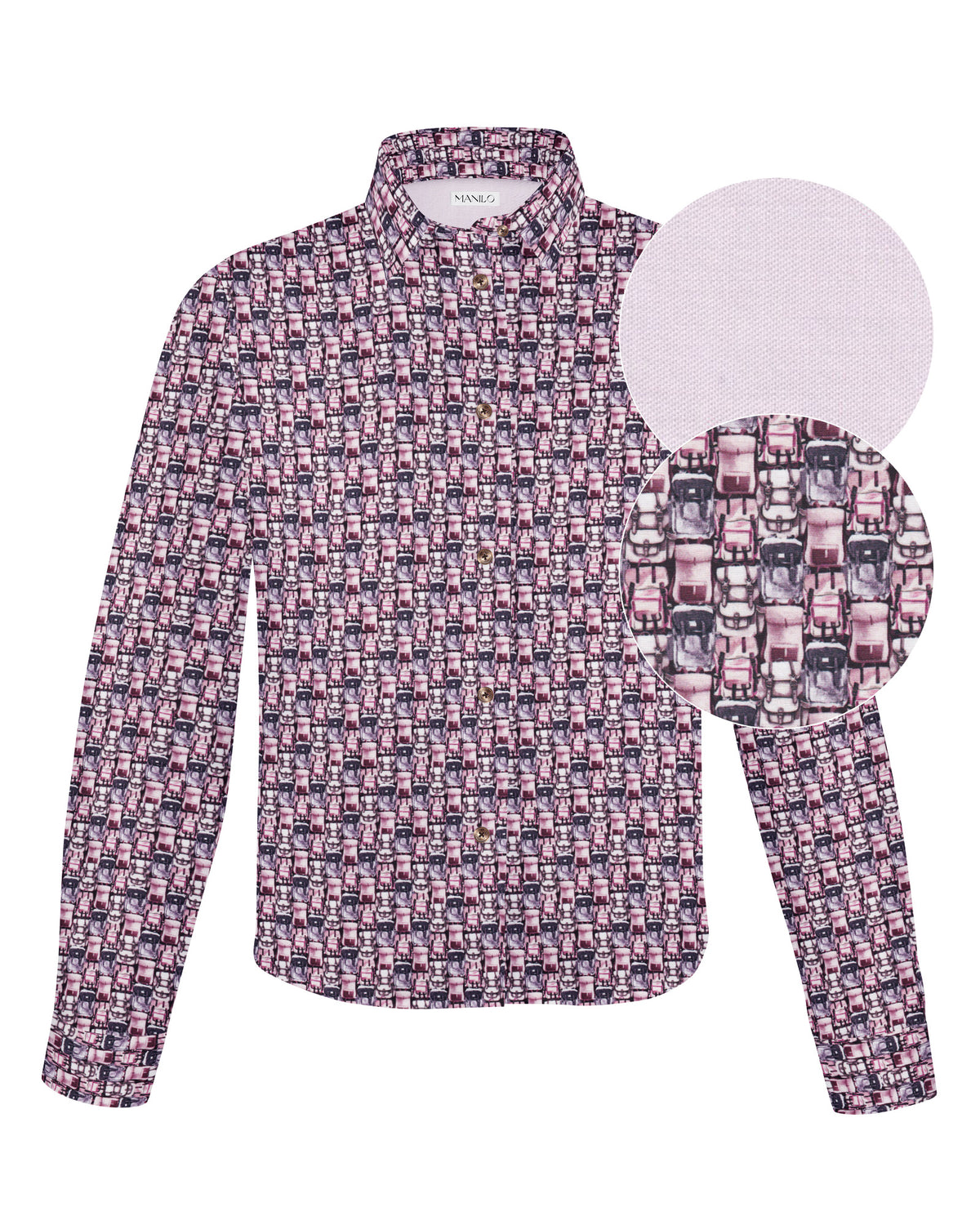 Boxy Bluse GABRIELLE mit Rucksack Print (2544D-G)