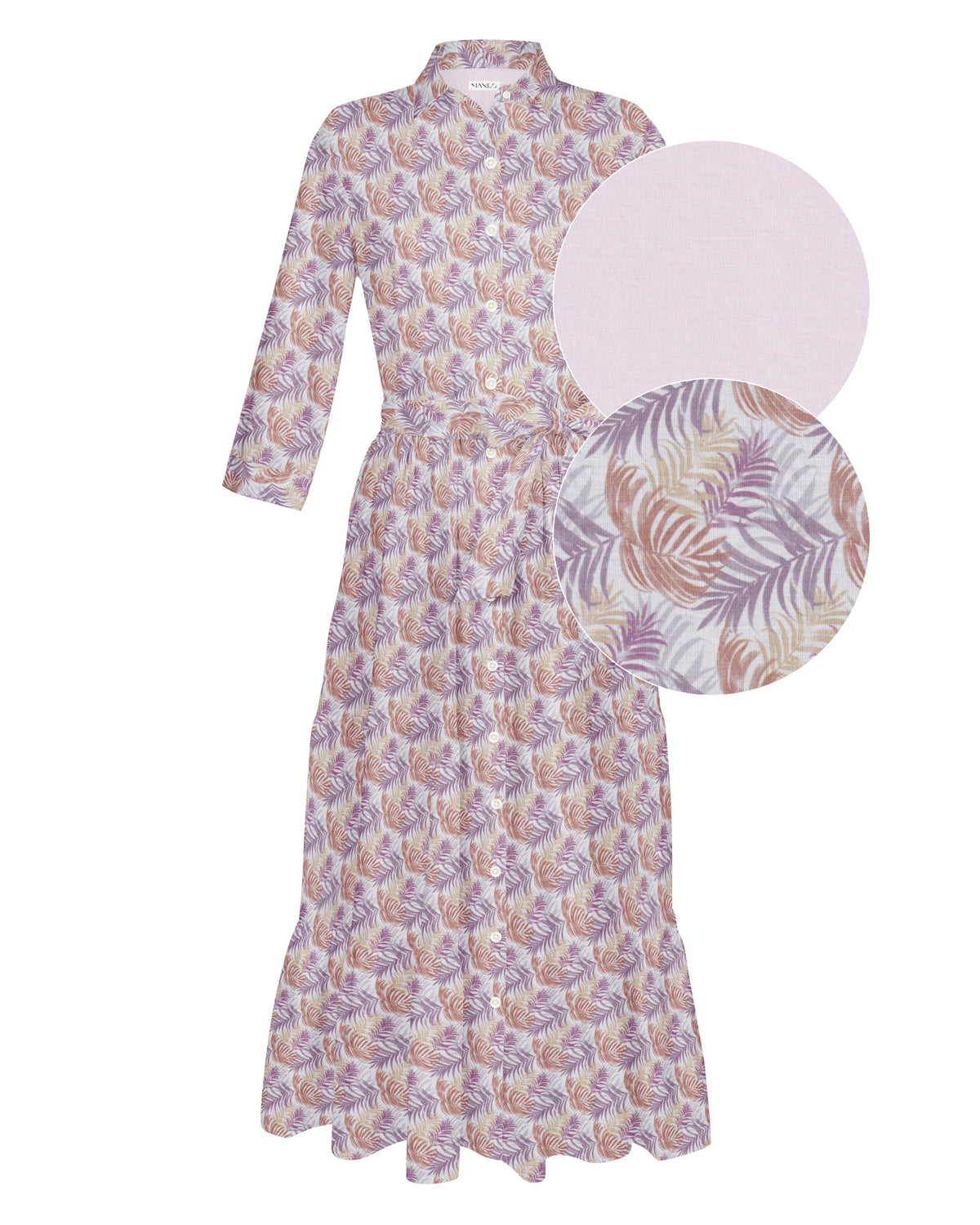 JADE green striped summer dress (Art. 2183D-J)