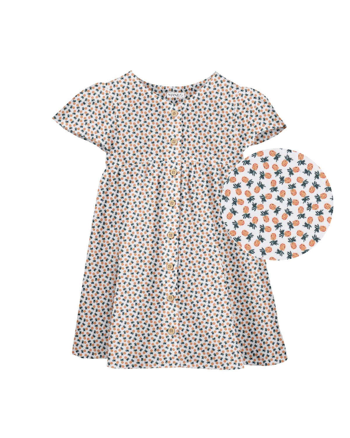 Robe pour enfants LAHELA avec imprimé ananas (2332K-L)