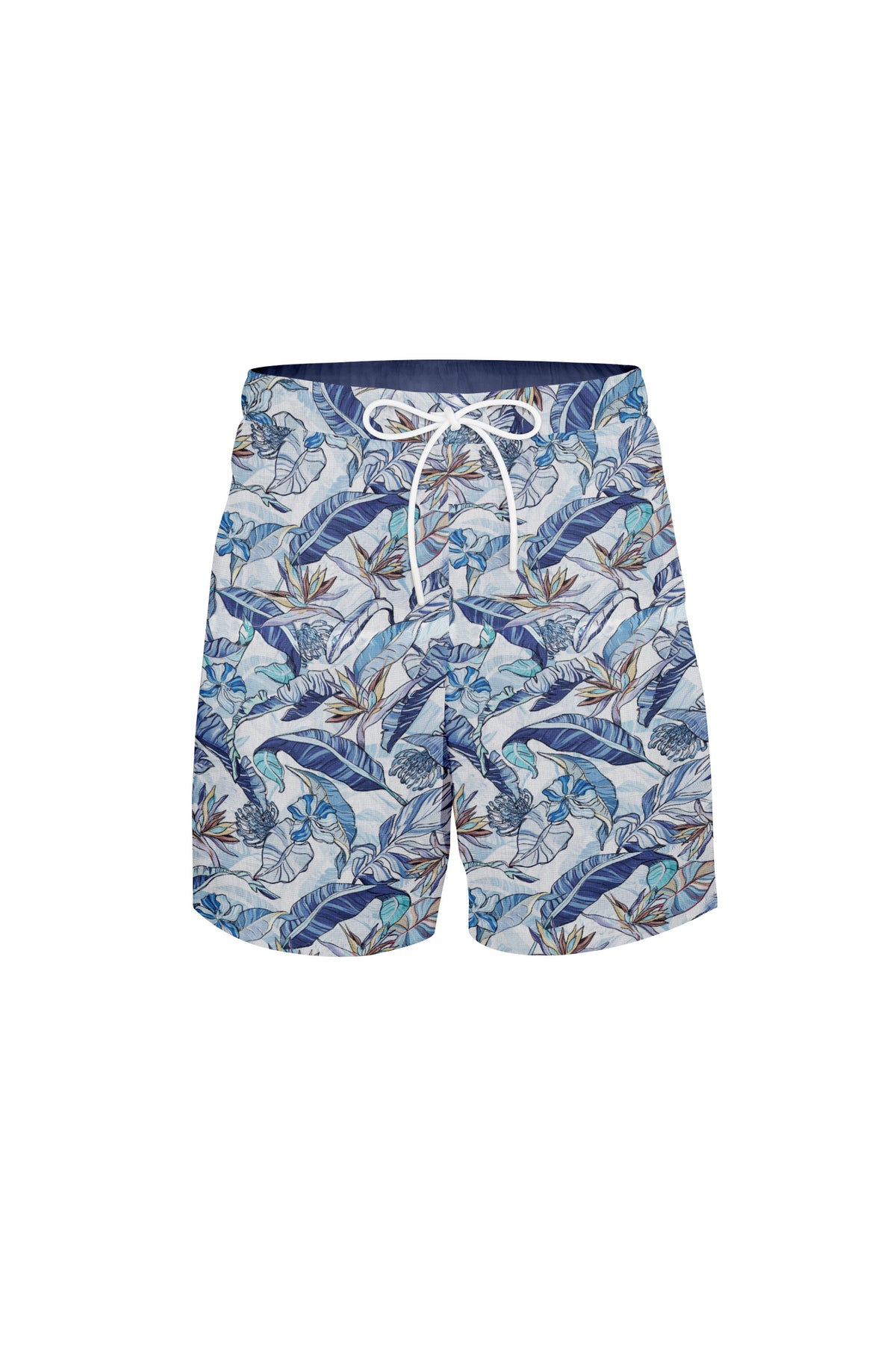 Hawaiian shorts with floral print in blue (Art. 2622-SH)