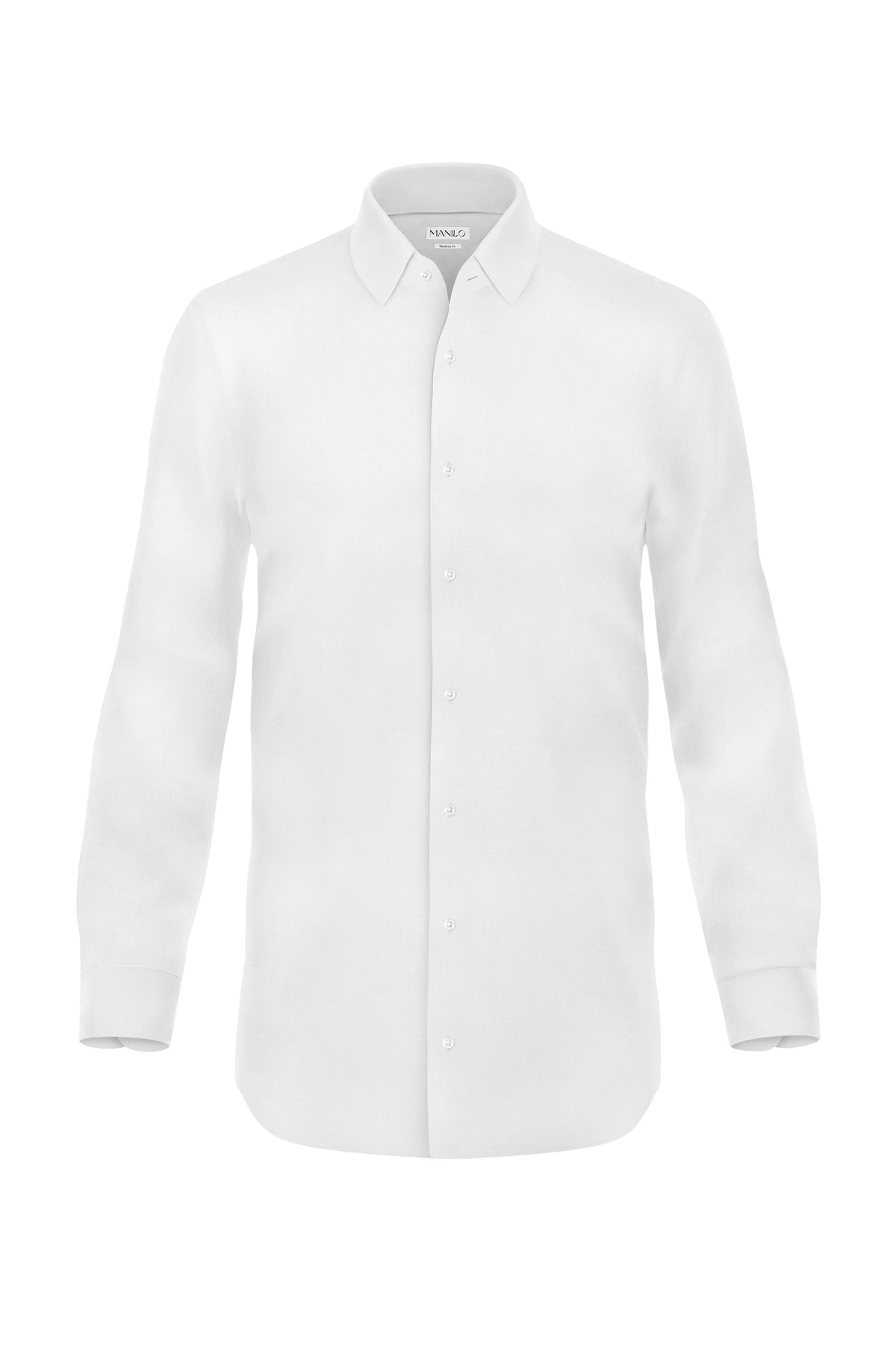 Bügelfreies Businesshemd Off-White Modern Fit (gerade geschnitten / Art. 1005-M)