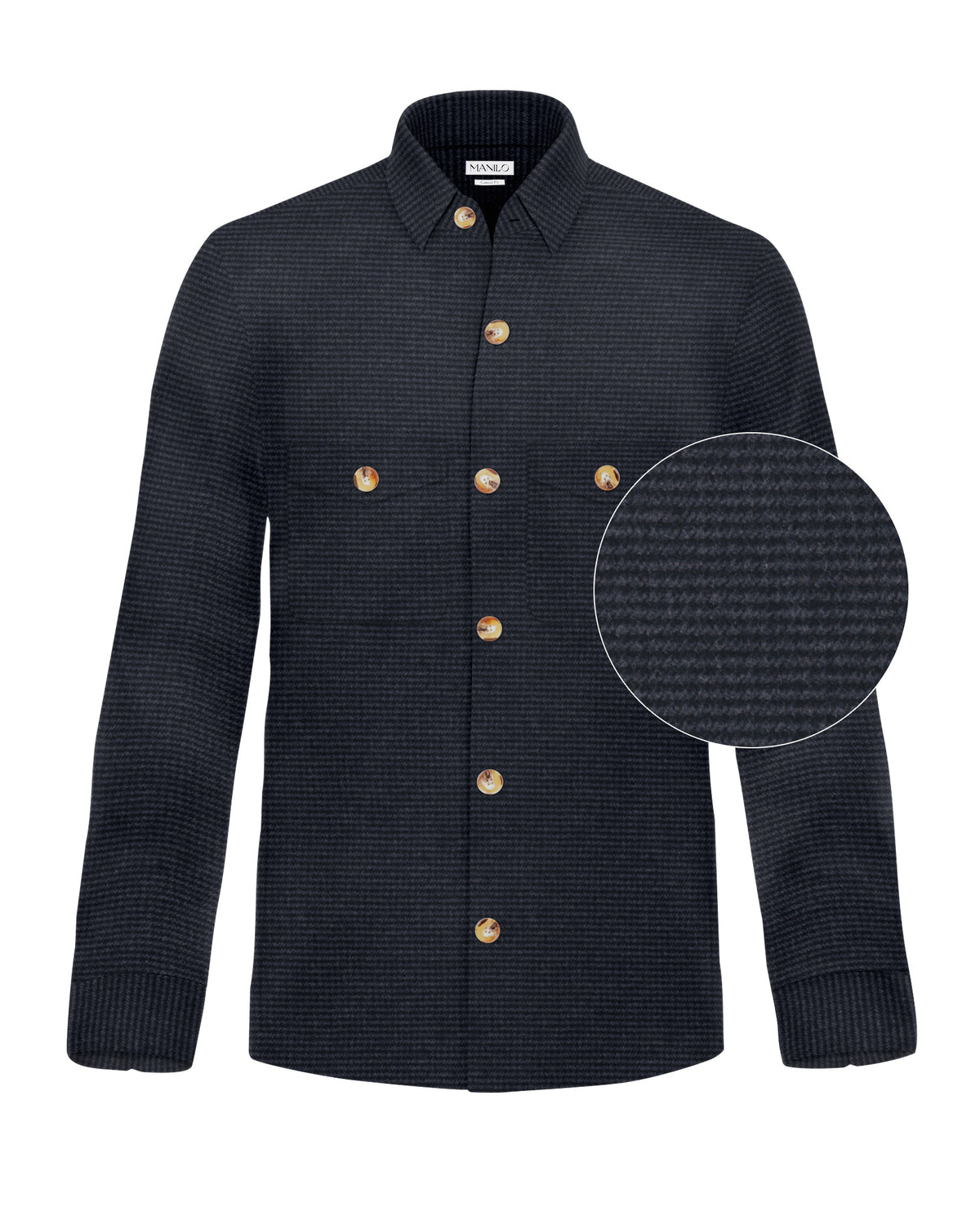 Overshirt mit Karomuster Schwarz/Grau (3083-OS)