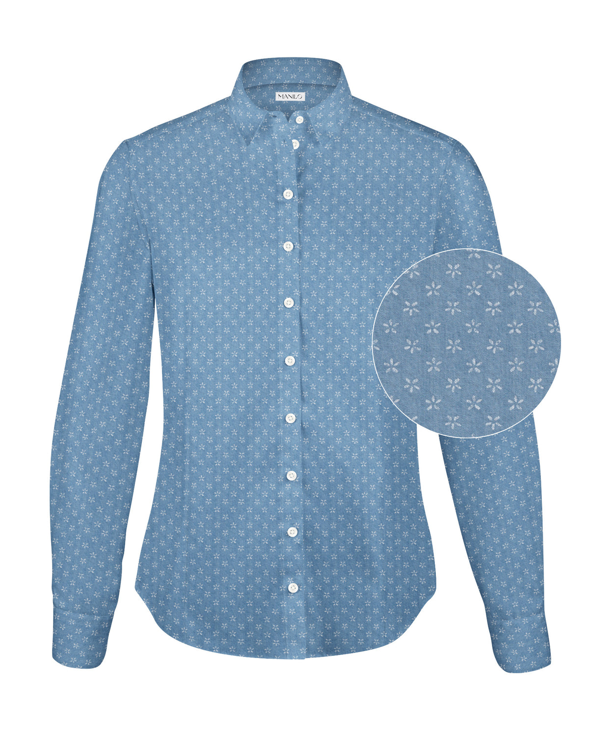 Blouse en denim SOPHIE avec motif imprimé (2381D-S)