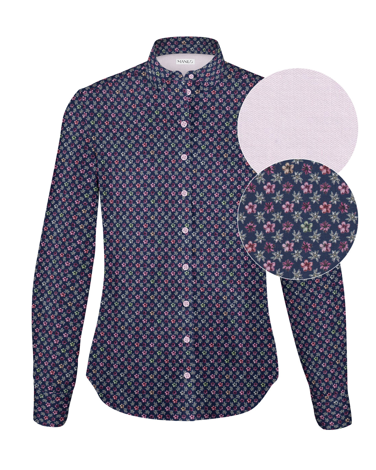 Stretch Bluse SOPHIE mit Edelweiss Print (2548D-S)