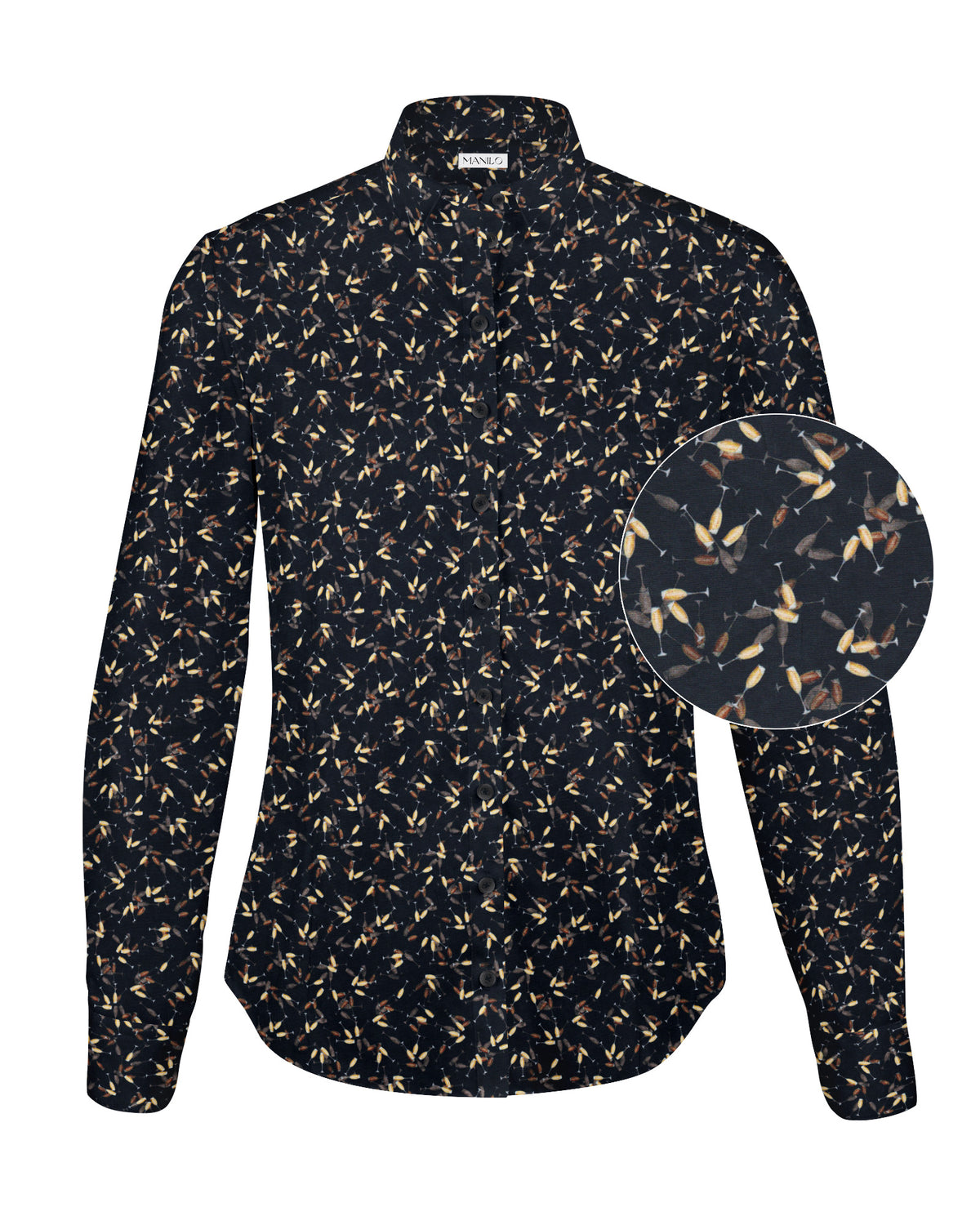 Blouse stretch SOPHIE avec imprimé chamgpagner (2550D-S)