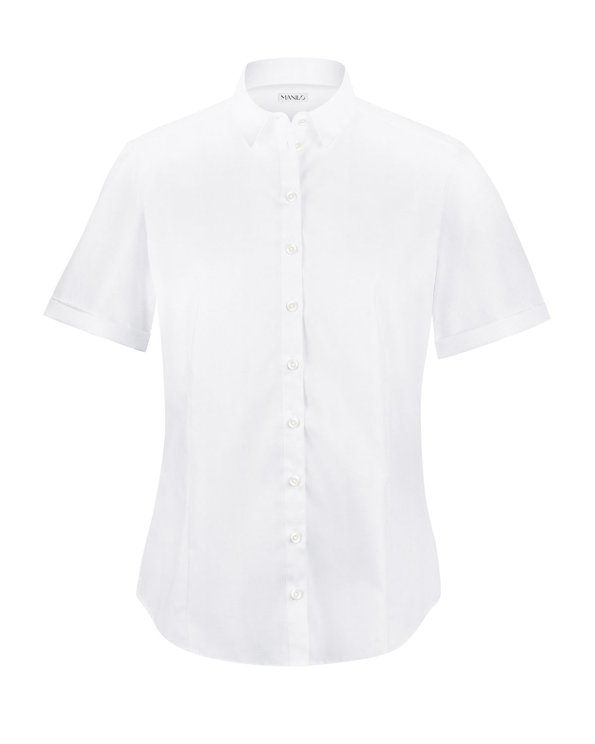 Blouse stretch SOPHIE manches courtes en blanc (1001D-S-KA)
