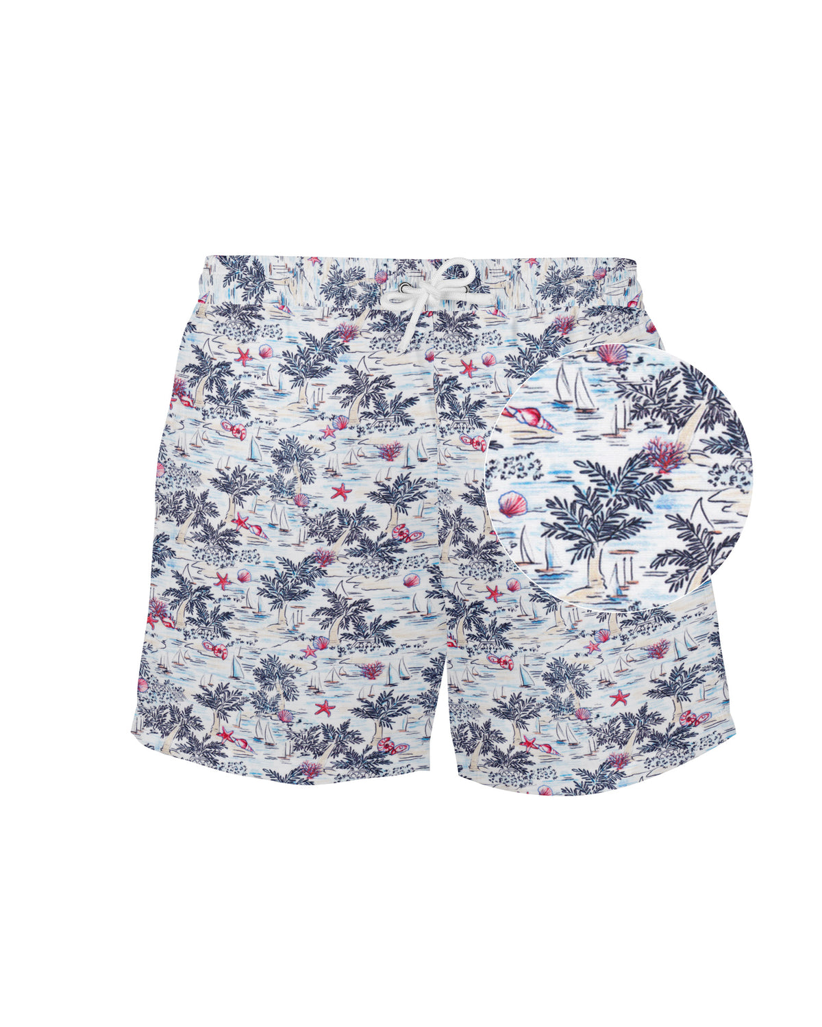Short de bain avec imprimé de symboles de plage (2832-ST)