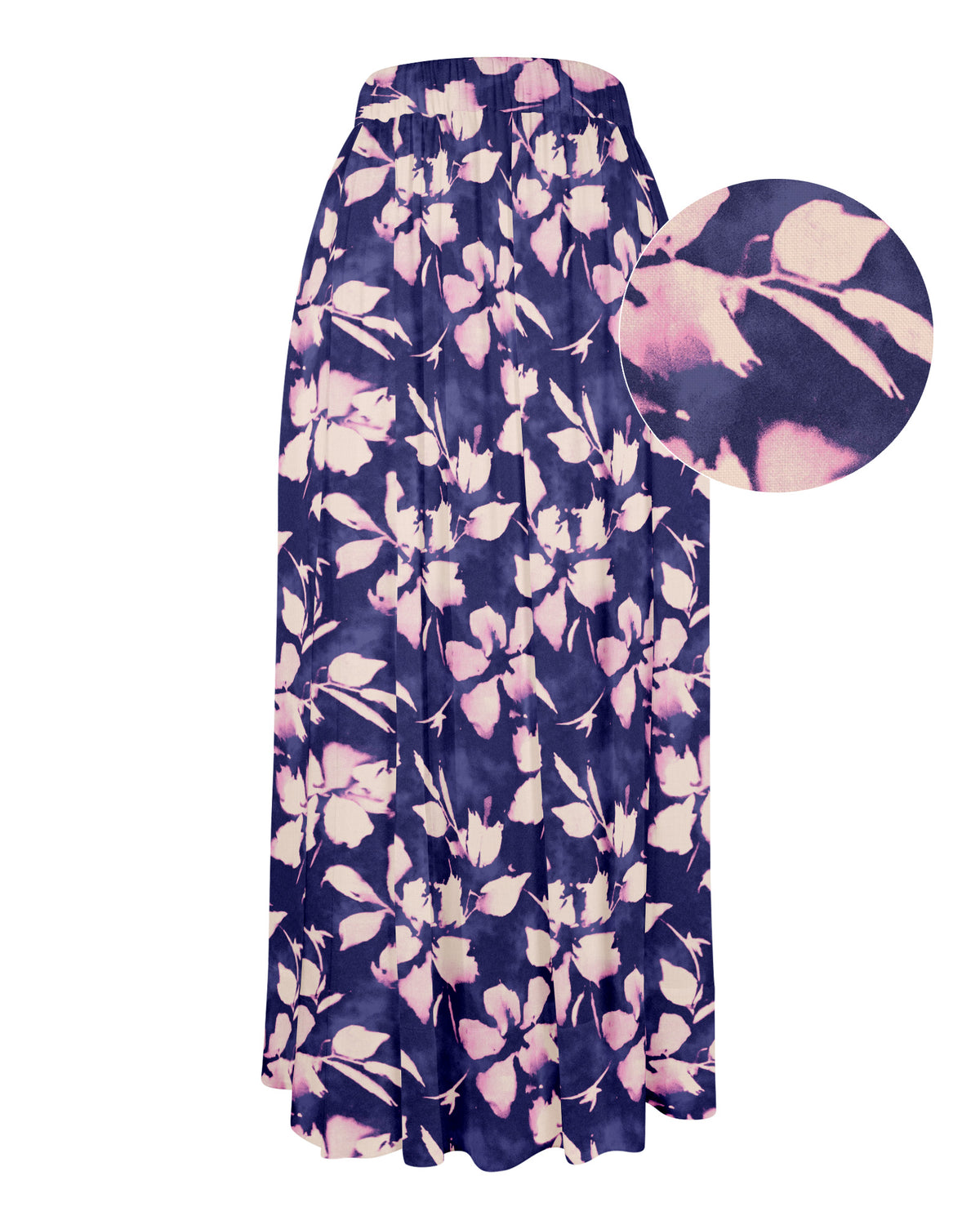 Faltenrock THÉA mit Batik-Print in Violett (2353D-T-G)