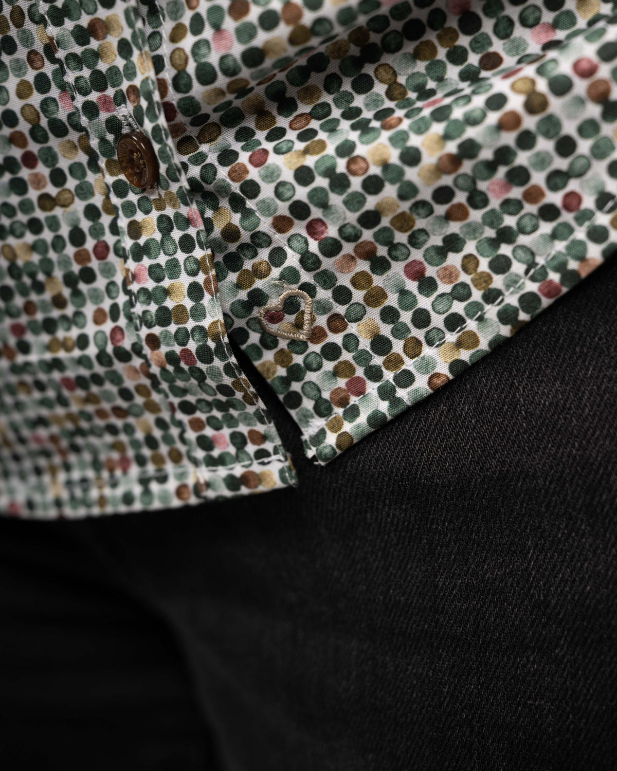 Stretch-Bluse SOPHIE mit Grafikprint in Grün (Art. 2215D-S)