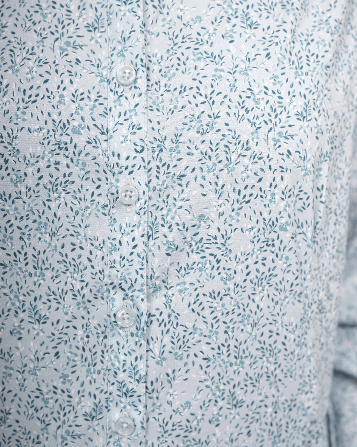 Stretch-Bluse SOPHIE mit Blumen-Print in Blau (2324D-S)