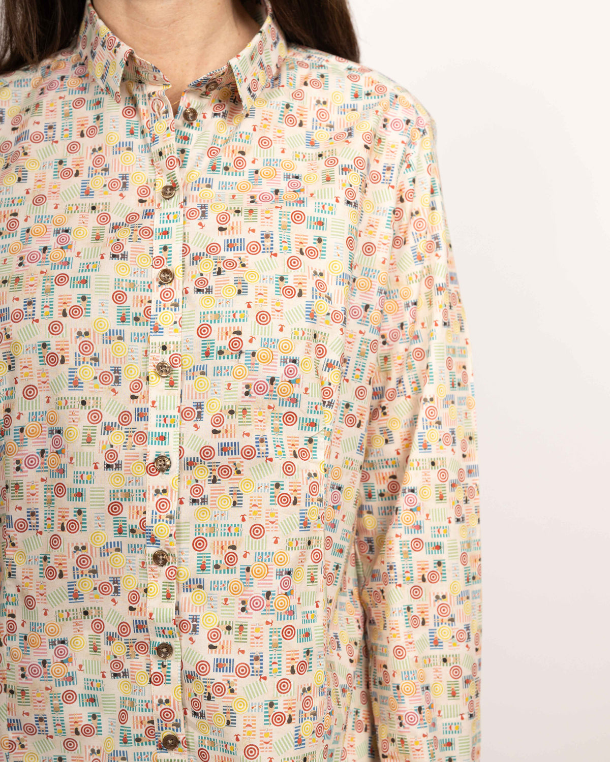 Stretch-Bluse SOPHIE mit Strand-Print (Art. 2134D-S)