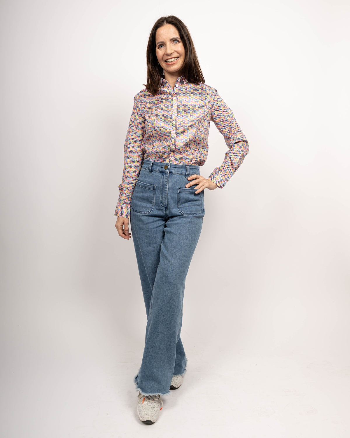 Stretch-Bluse SOPHIE mit Flip-Flops-Print (Art. 2132D-S)