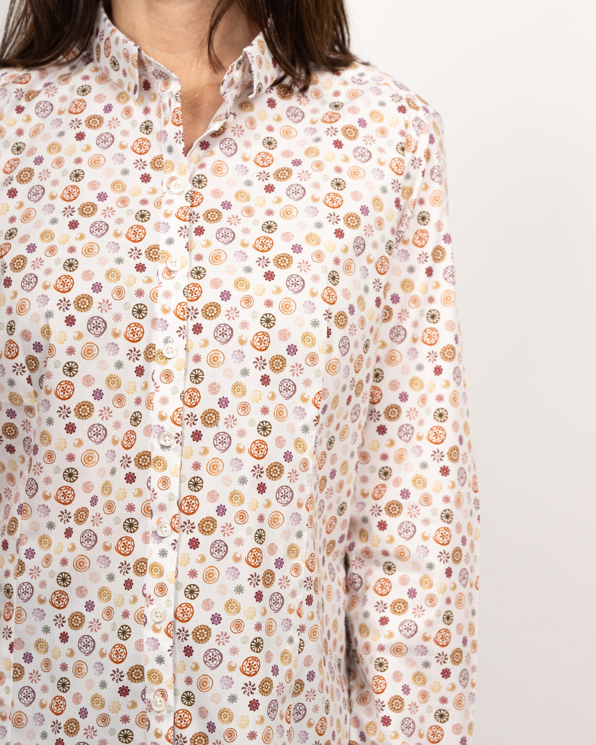 Stretch-Bluse SOPHIE mit farbigem Blumenprint (Art. 2124D-S)