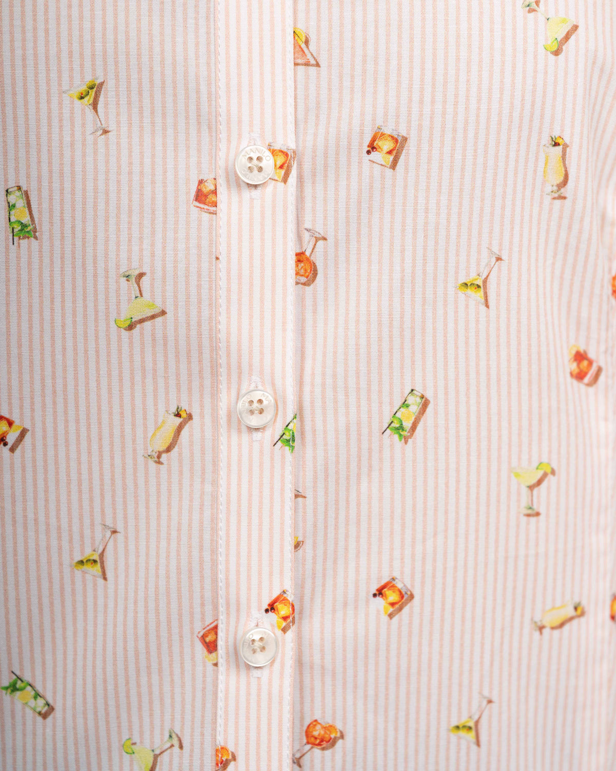 Stretch-Bluse SOPHIE mit Cocktail-Print in Orange (2336D-S)
