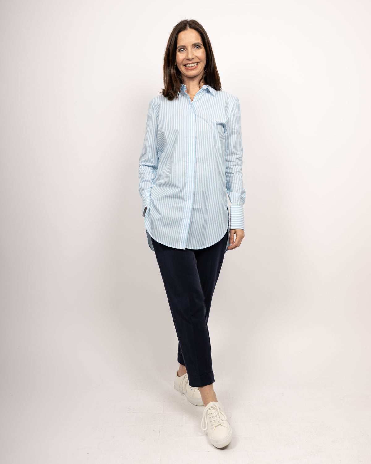 Blouse longue CHLOÉ Bleu rayé (Art. 2184D-C)