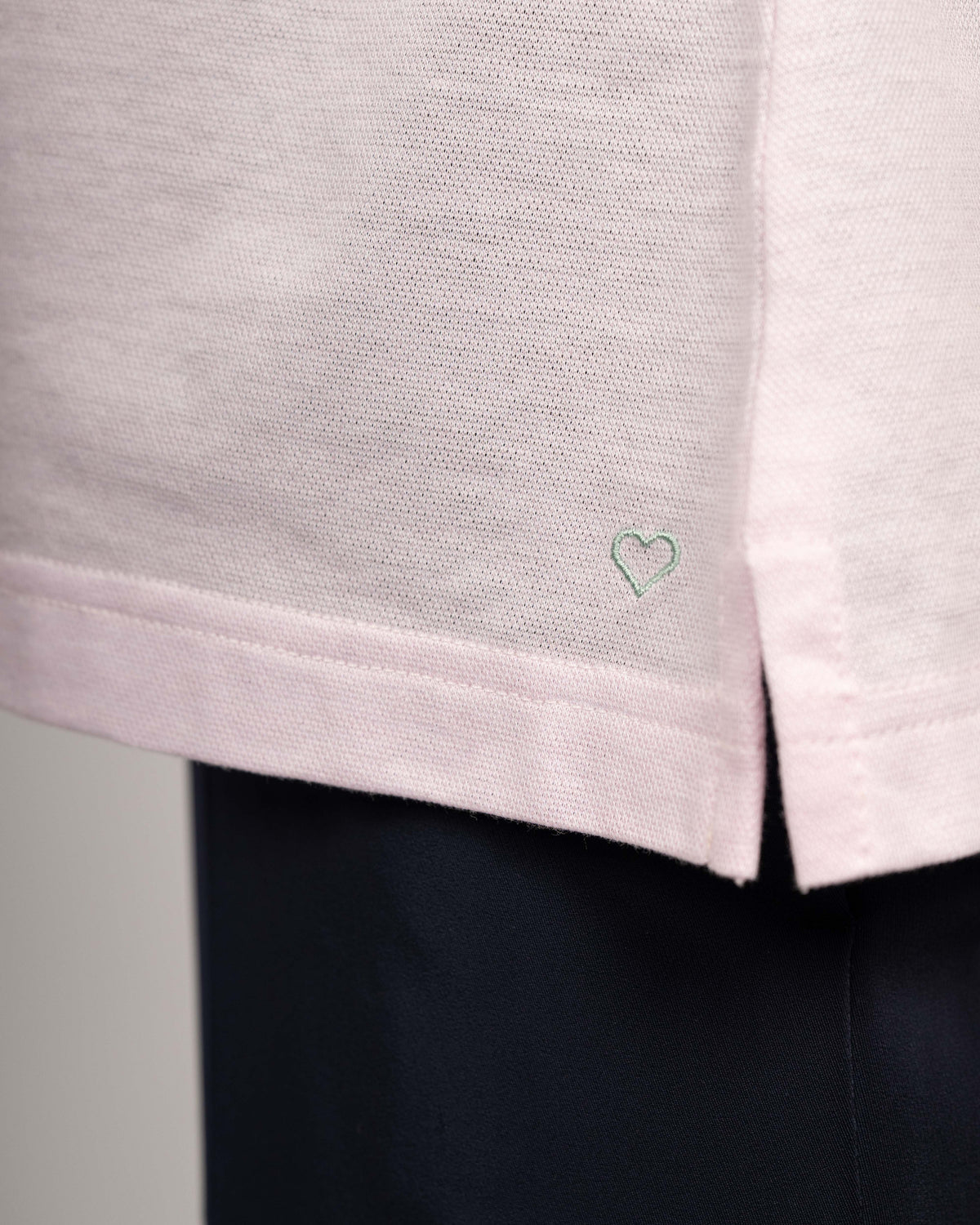 Poloshirt LOUISE in Rosa mit Kontrast in Kragen und bei Knopfleiste (2392D-L-KA)