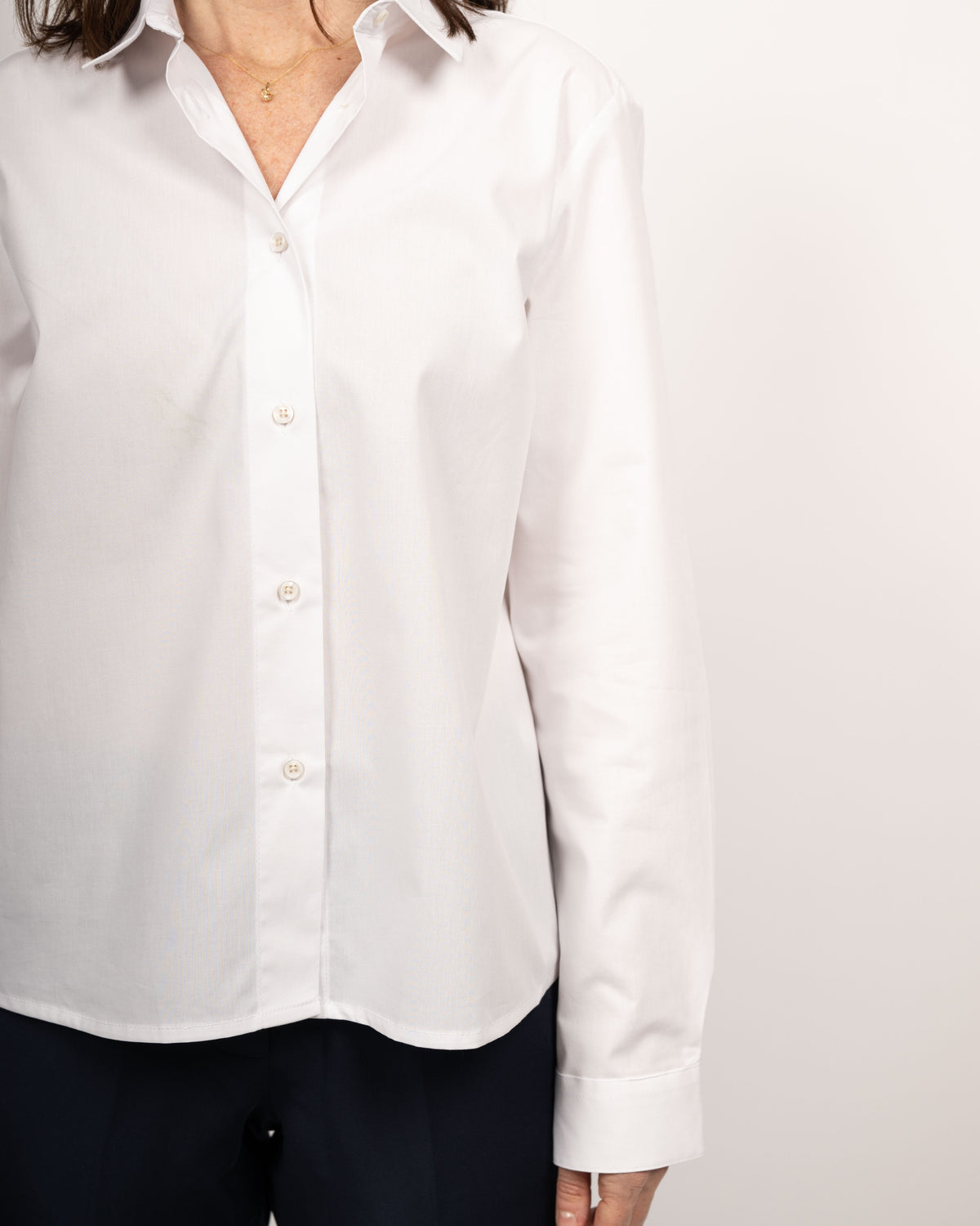 Boxy blouse GABRIELLE in white (1001D-G)