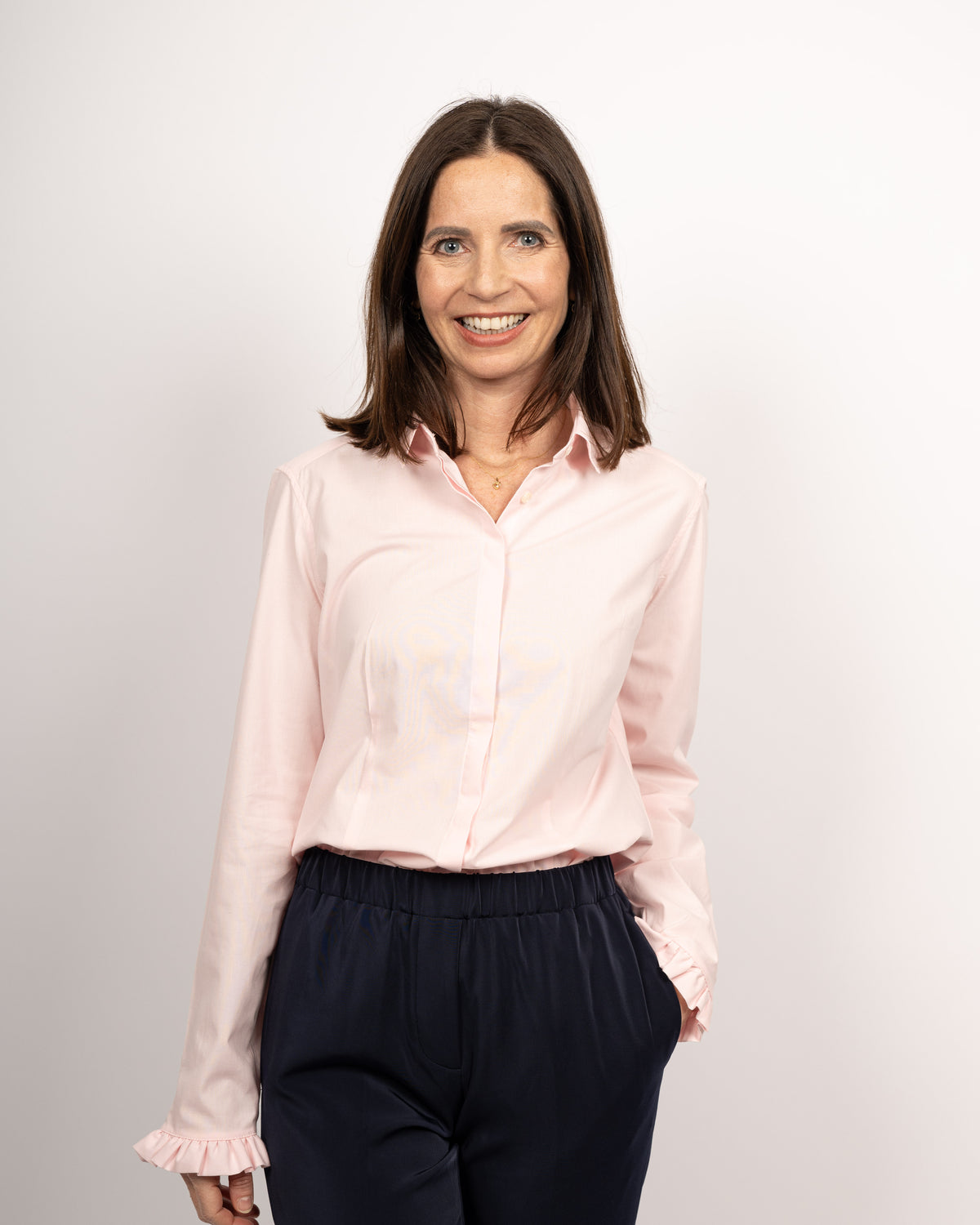 ÉLODIE stretch blouse in pink (item 1008D-E-K)