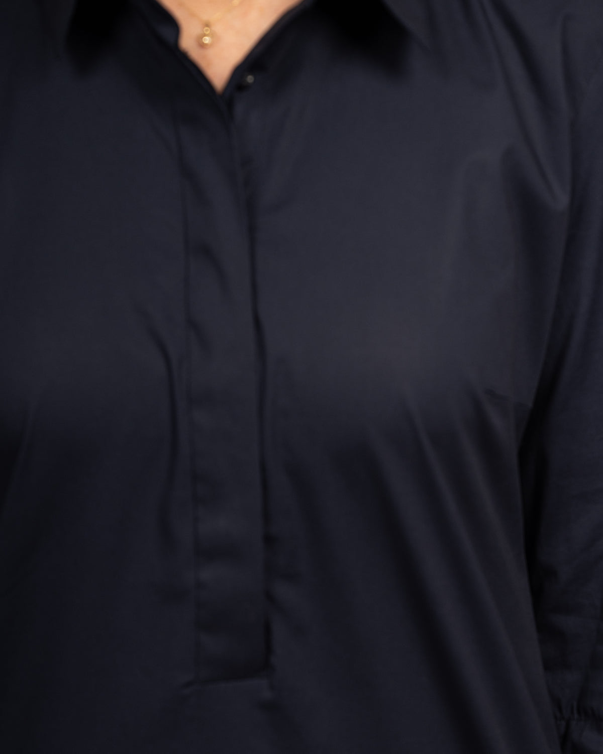 Blouse-robe ZOÉ manches 3/4 en bleu foncé (art. 1003D-Z-34)