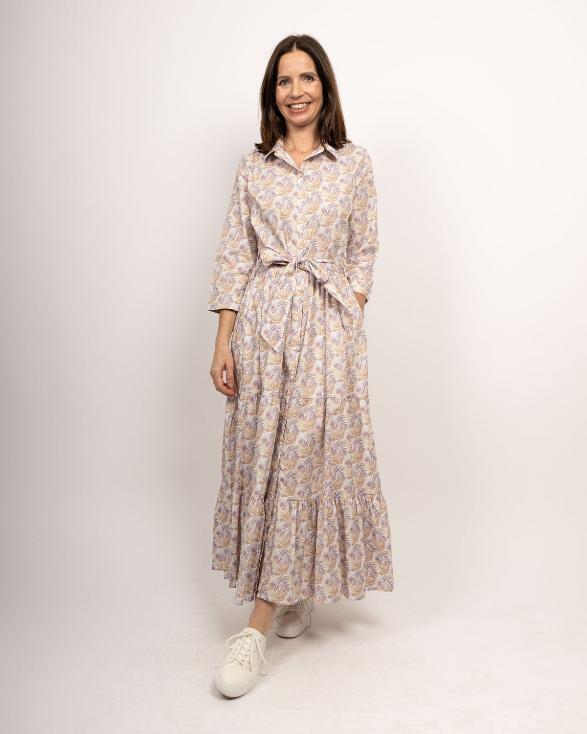 JADE green striped summer dress (Art. 2183D-J)